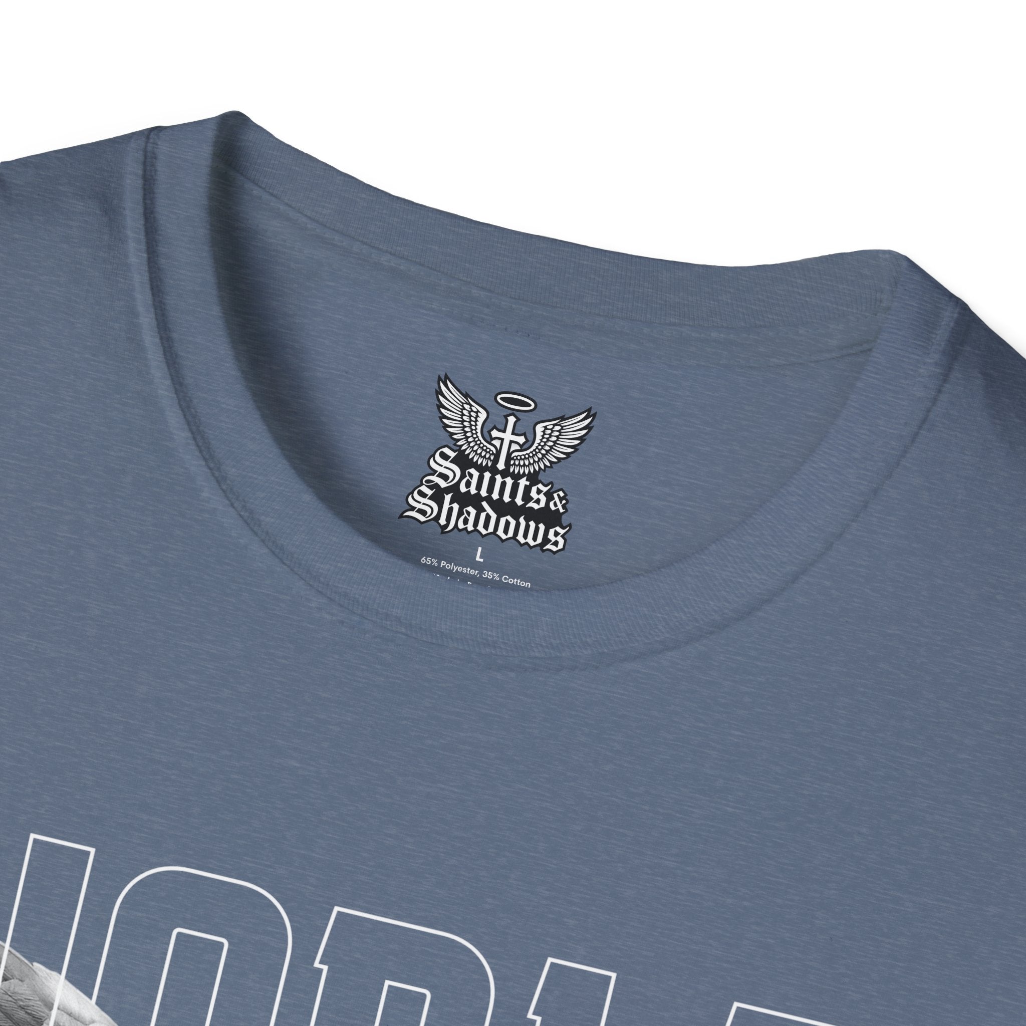 Saints and Shadows - Noble, Angelic Artwork Unisex Softstyle T-Shirt, Casual Wear