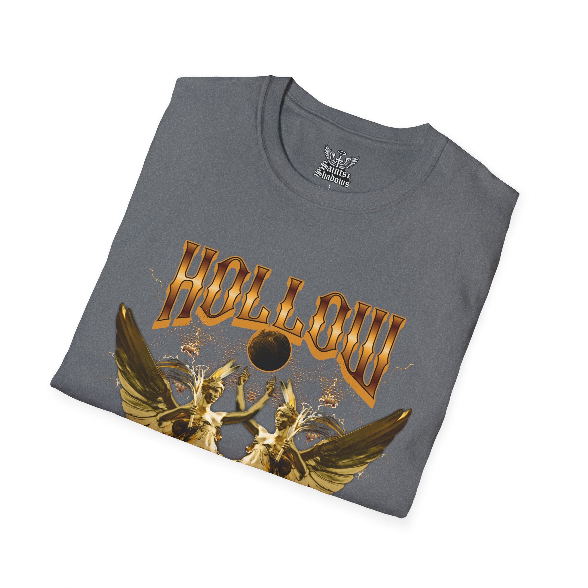Saints and Shadows - Hollow, Angelic Artwork Unisex Softstyle T-Shirt, Casual Wear