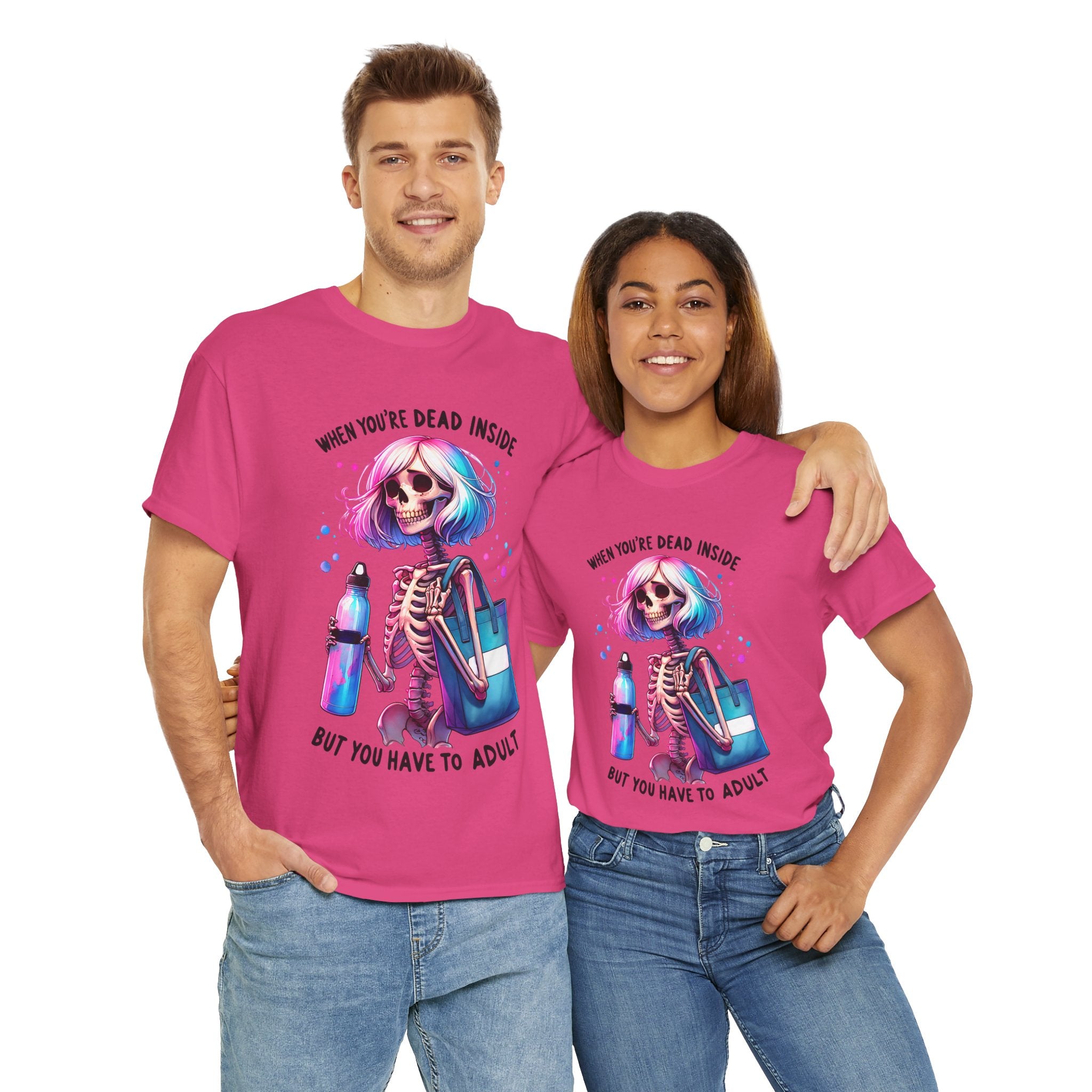 When you're dead onside, Whimsical Skeleton Tee, Funny Graphic Shirt, Perfect for Halloween, Unique Gift Idea, Casual Wear, Everyday Humor