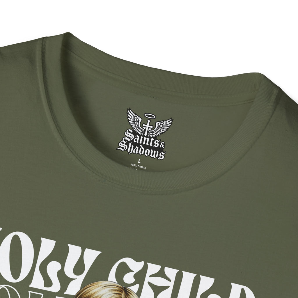 Saints and Shadows - Holy Child, Angelic Artwork Unisex Softstyle T-Shirt, Casual Wear