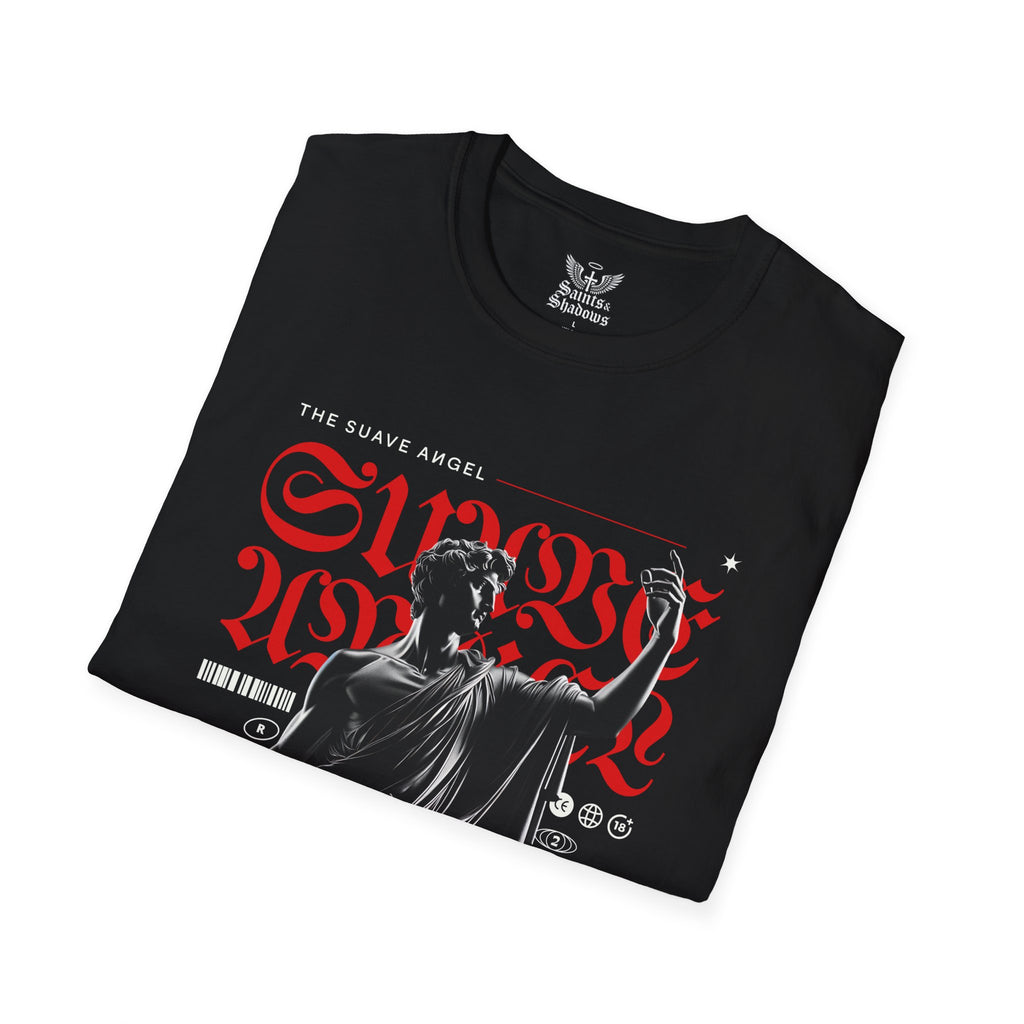 Saints and Shadows - The Suave Angel, Angelic Artwork Unisex Softstyle T-Shirt, Casual Wear