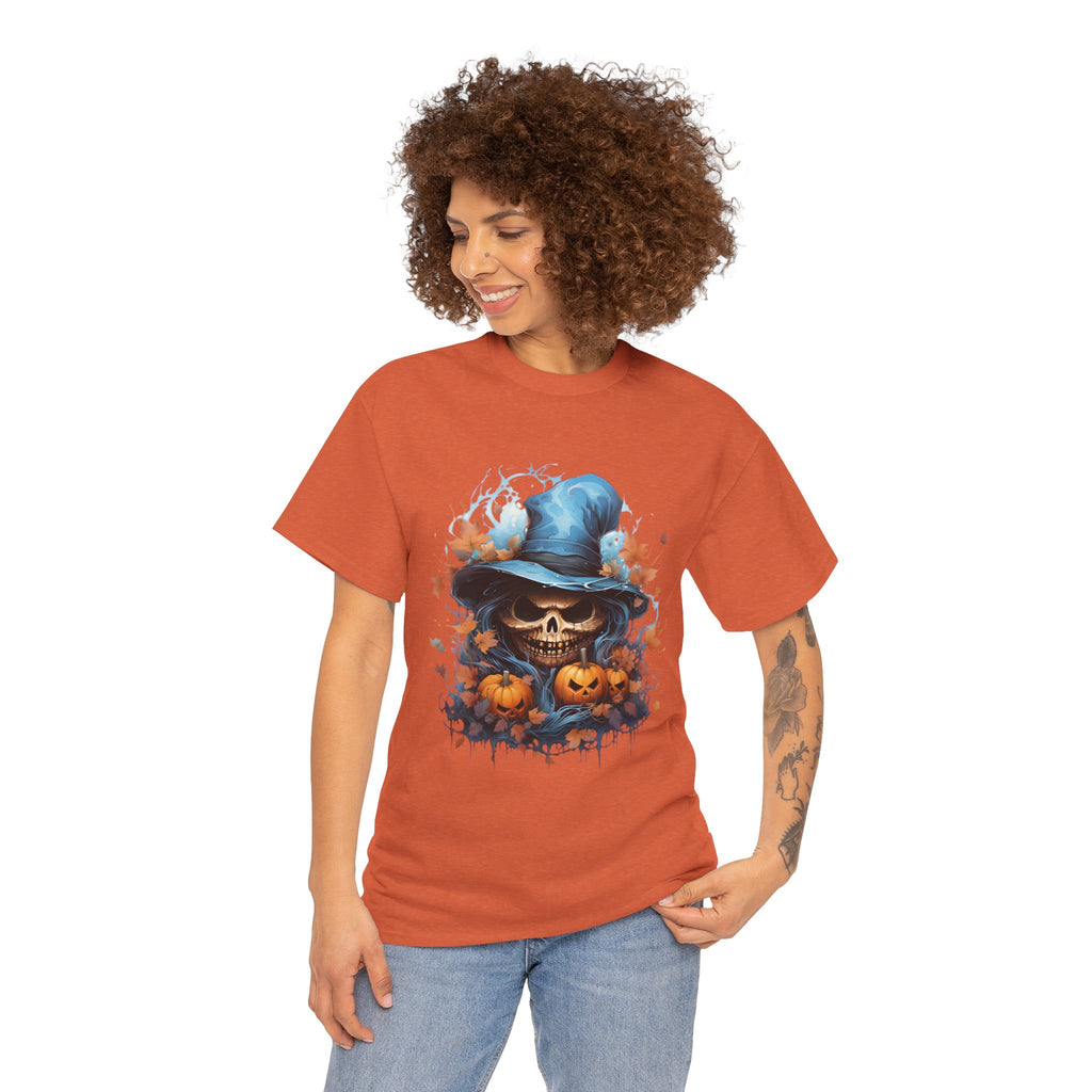 Skull Witch Unhappy Halloween Tee - Halloween Shirt, Spooky Tee, Pumpkin Shirt, Fall Apparel, Costume Top