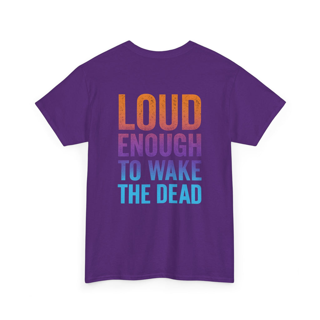 Bone Jams Rockin’ Skeleton, Tee | Loud Enough to Wake the Dead | Unisex Cotton Shirt for Music Lovers, Concerts, Halloween, Gifts