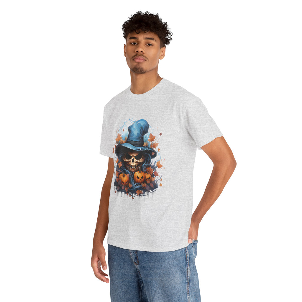Skull Witch Unhappy Halloween Tee - Halloween Shirt, Spooky Tee, Pumpkin Shirt, Fall Apparel, Costume Top