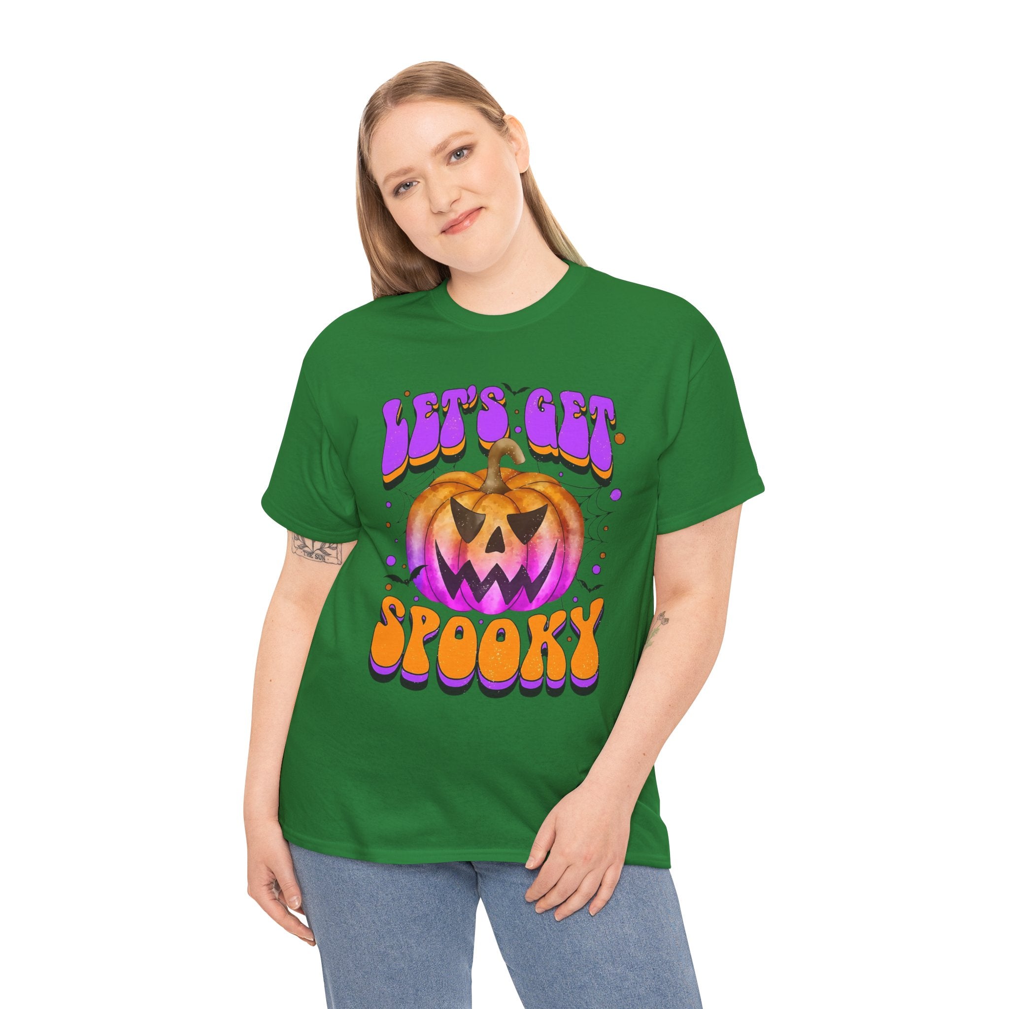 Halloween Spooky Pumpkin Tee, Unisex Cotton Shirt, Halloween Costume, Fall Festivities, Trick or Treat