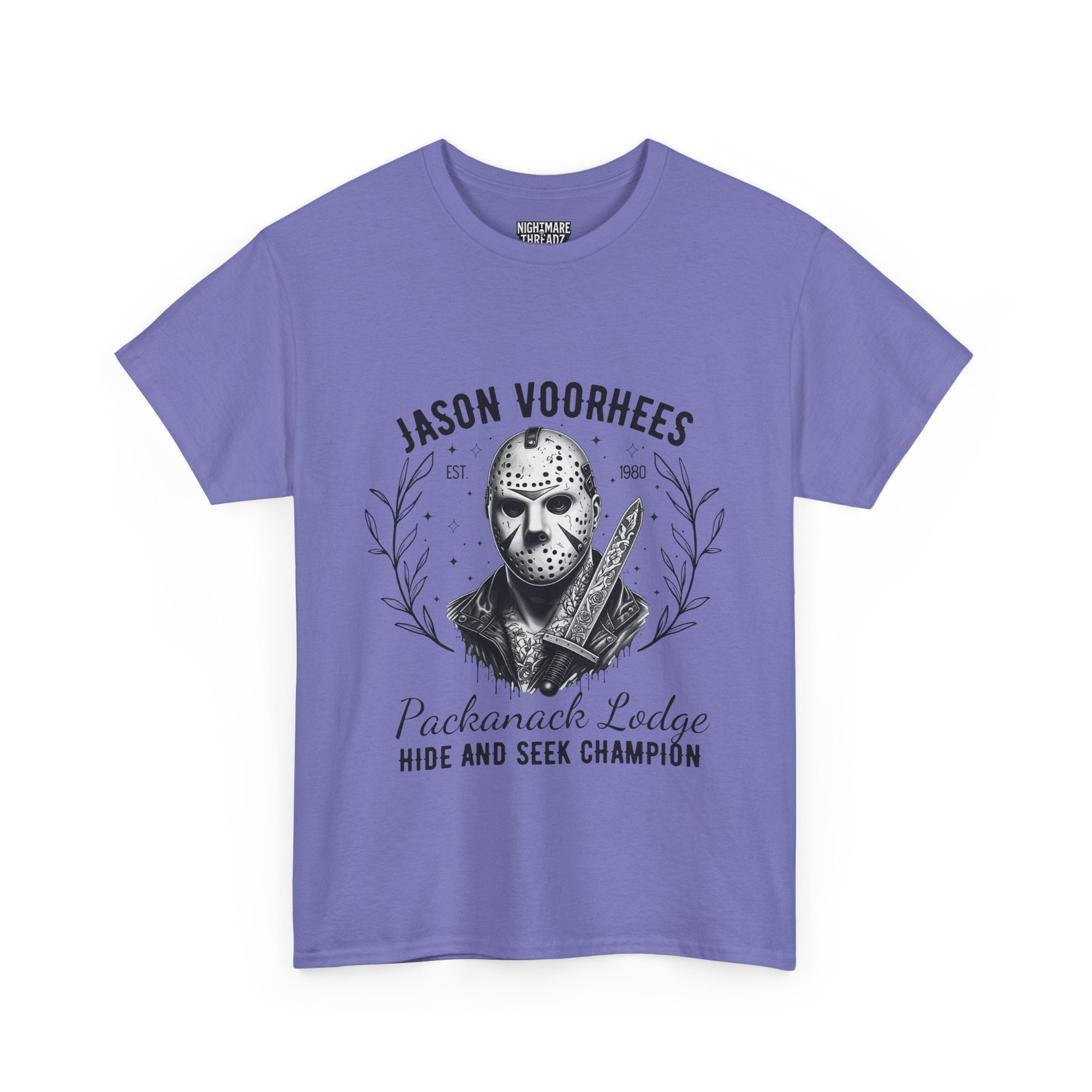 Jason Voorhees 'Hide and Seek Champion'  - Horror Graphic Tee, Unisex Cotton Shirt, Halloween Costume, Horror Movie Gift, Spooky T-Shirt, Horror Fan Apparel