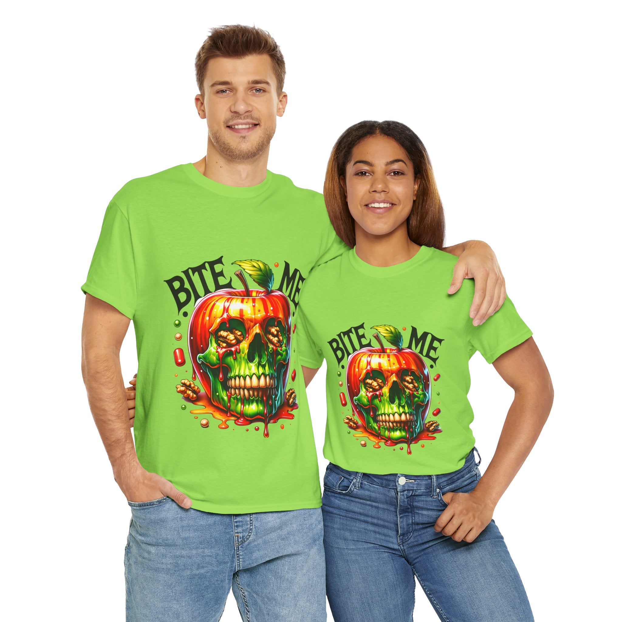 Bite Me Skull T-Shirt, Fun Graphic Tee, Halloween Costume Top, Trendy Casual Wear, Unique Gift Idea for Friends