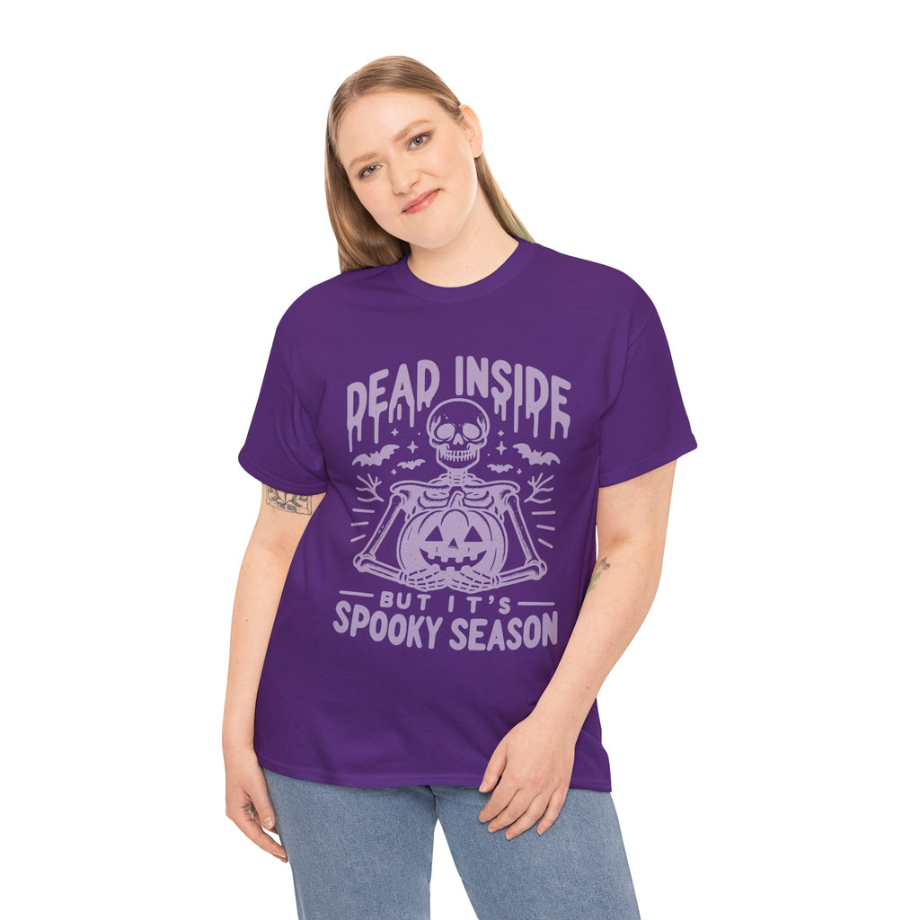 Spooky Season Dead Inside Unisex Tee, Halloween Shirt, Graphic Tee, Fall Apparel, Ghostly Vibes, Comfy Everyday Wear
