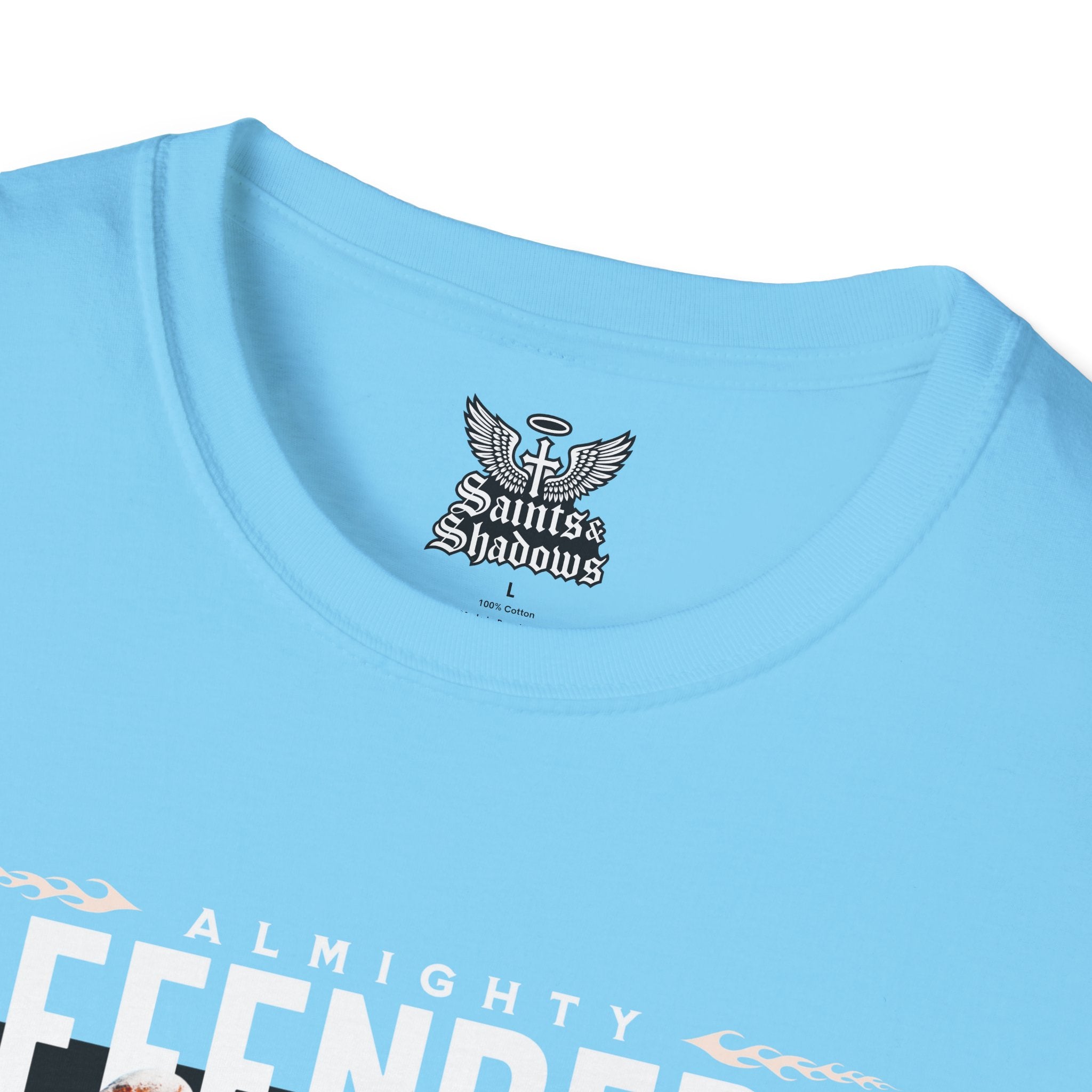 Saints and Shadows - Almighty Defenders, Angelic Artwork Unisex Softstyle T-Shirt, Casual Wear