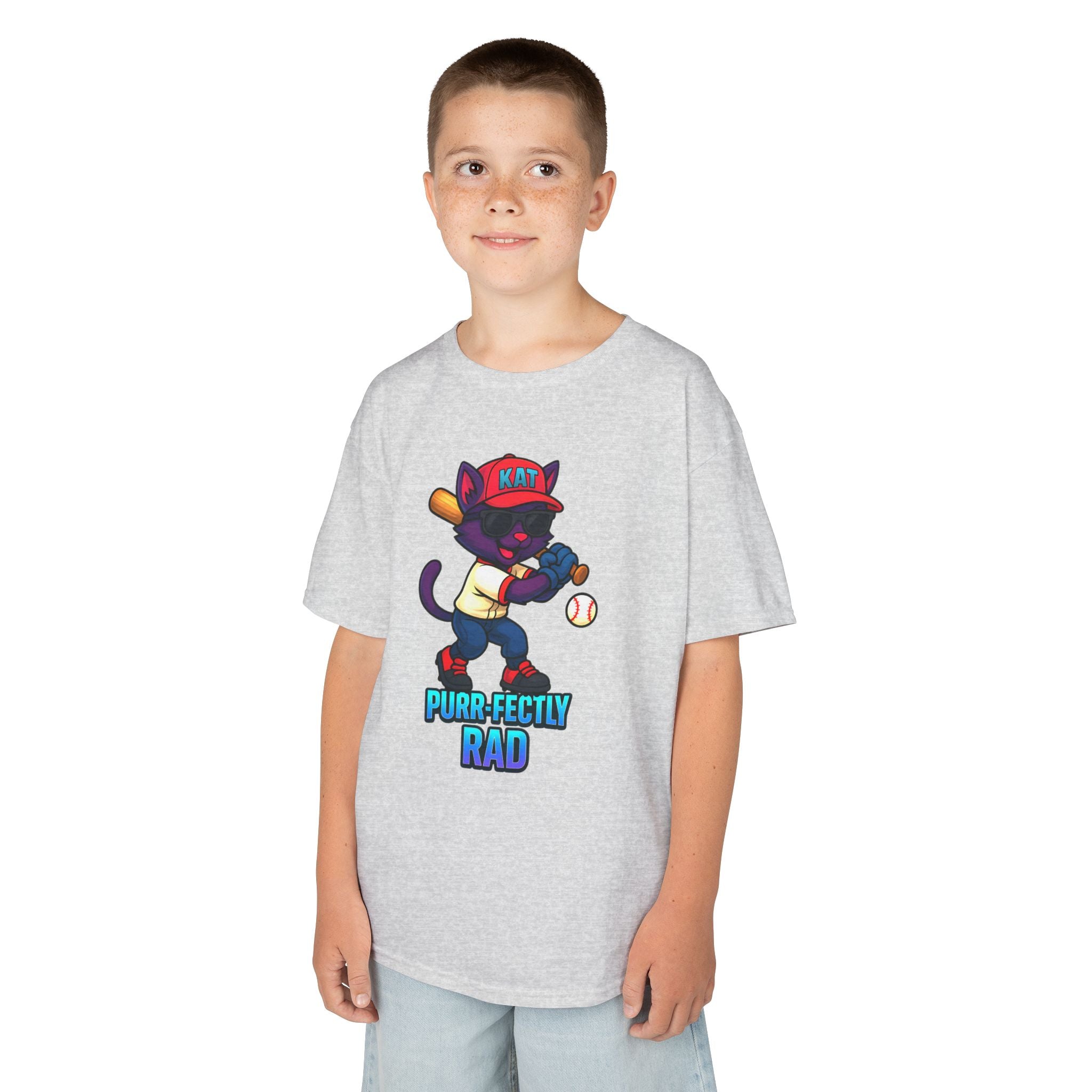 DJ KAT PAWS Purr-fectly Rad Kids Tee | Cool Apparel for Boys & Girls, Motivational Summer Wear & Playful Gift