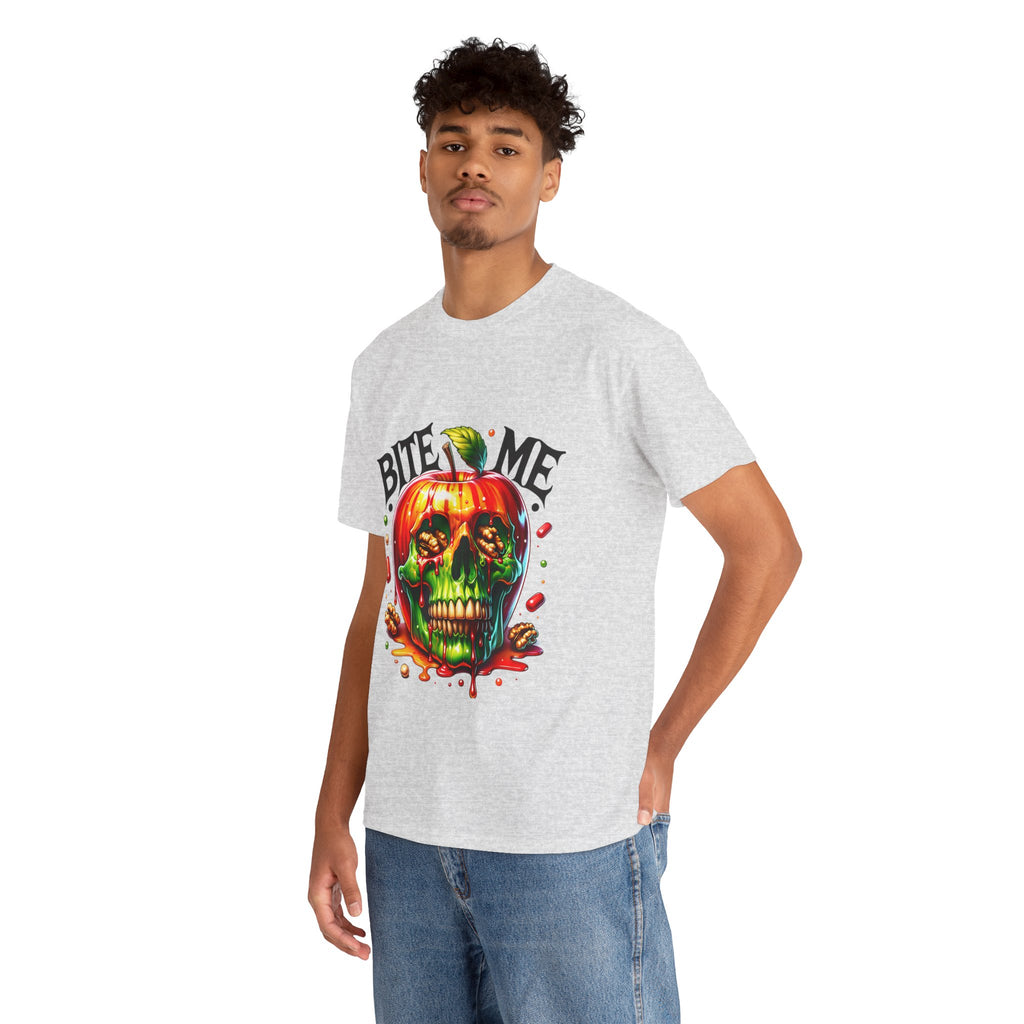 Bite Me Skull T-Shirt, Fun Graphic Tee, Halloween Costume Top, Trendy Casual Wear, Unique Gift Idea for Friends