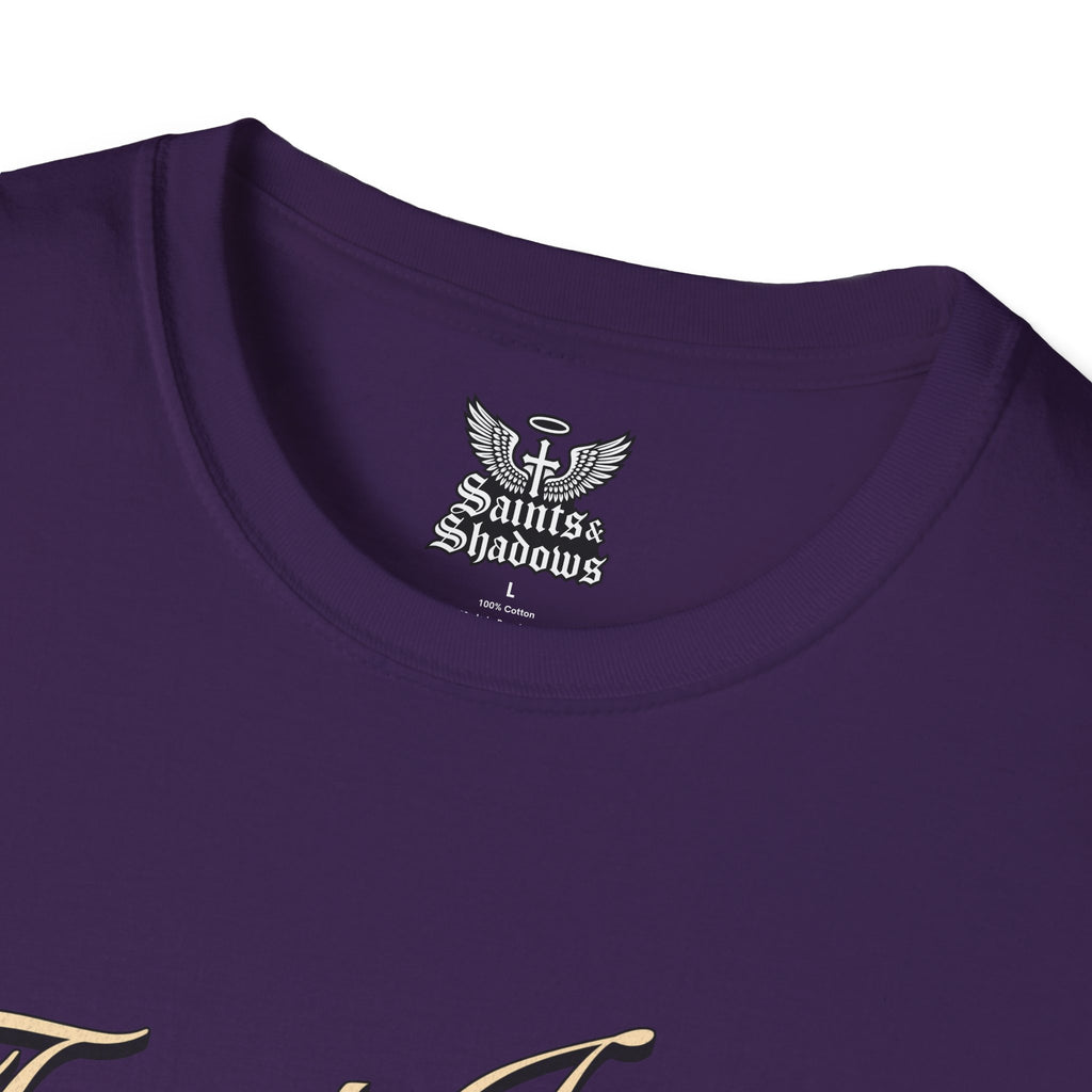 Saints and Shadows - Trust Issue, Angelic Artwork Unisex Softstyle T-Shirt, Casual Wear