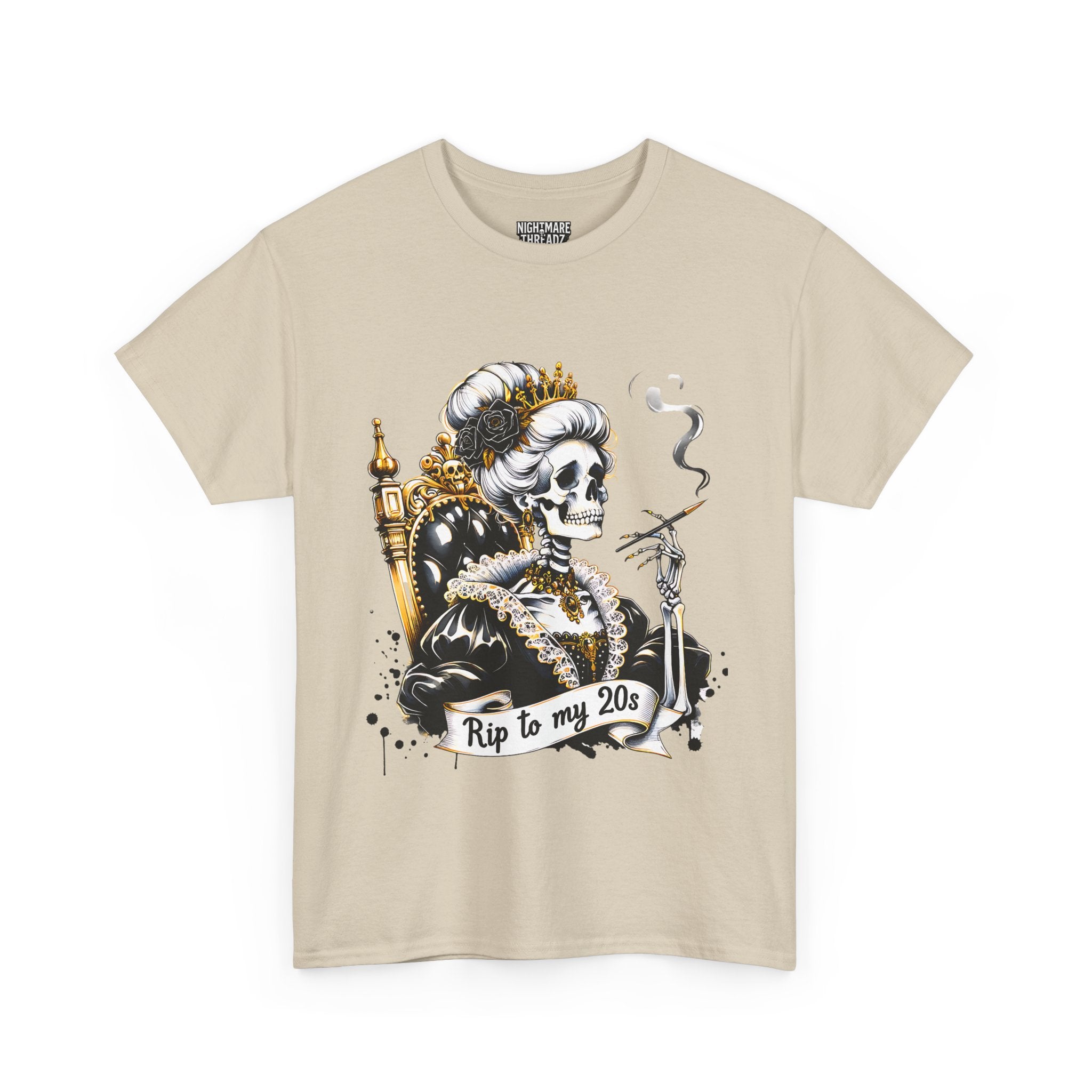 Rip to my 20s Tee, Heavy, Unisex Graphic Shirt, Birthday Gift, Casual Wear, Vintage Style, Floral Design T-shirt
