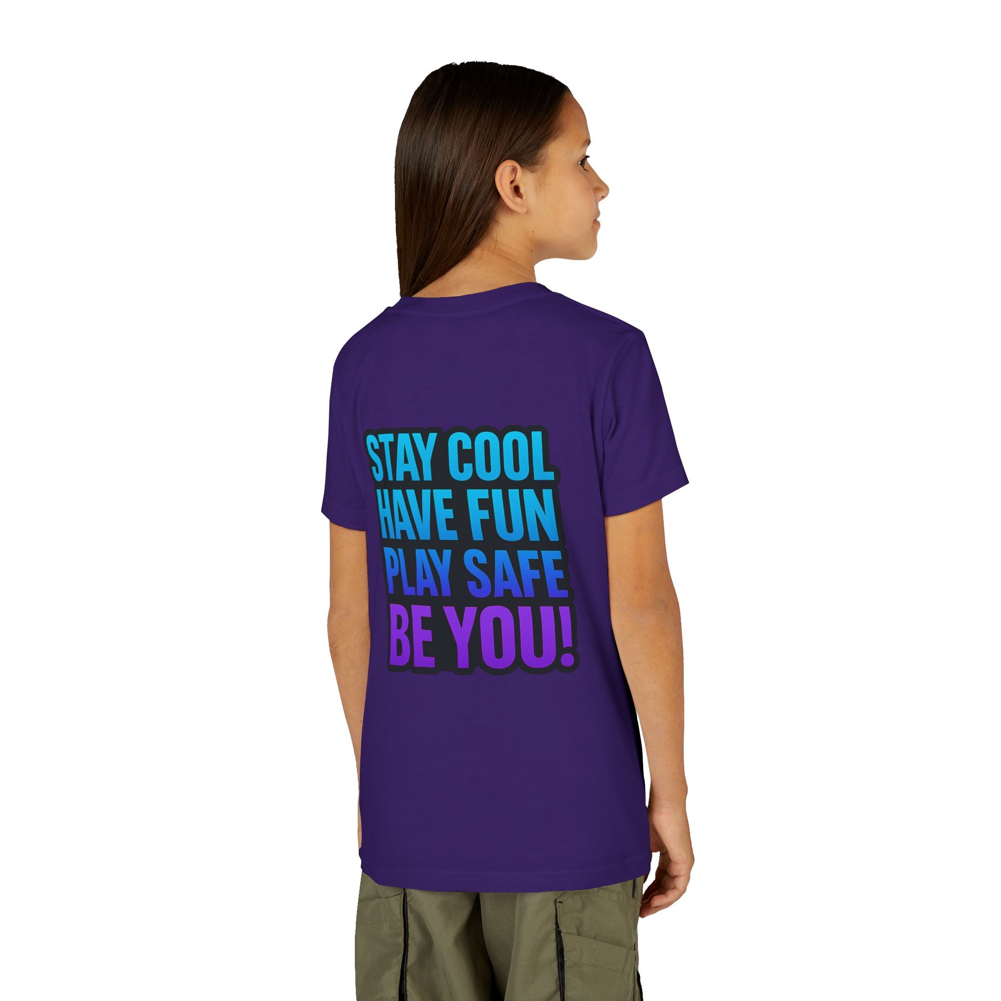 DJ KAT PAWS Paw-sitively Shredding, Skateboarding Youth Tee | Fun Summer Shirt, Motivational Kids T-Shirt, Birthday Gift for Boys & Girls