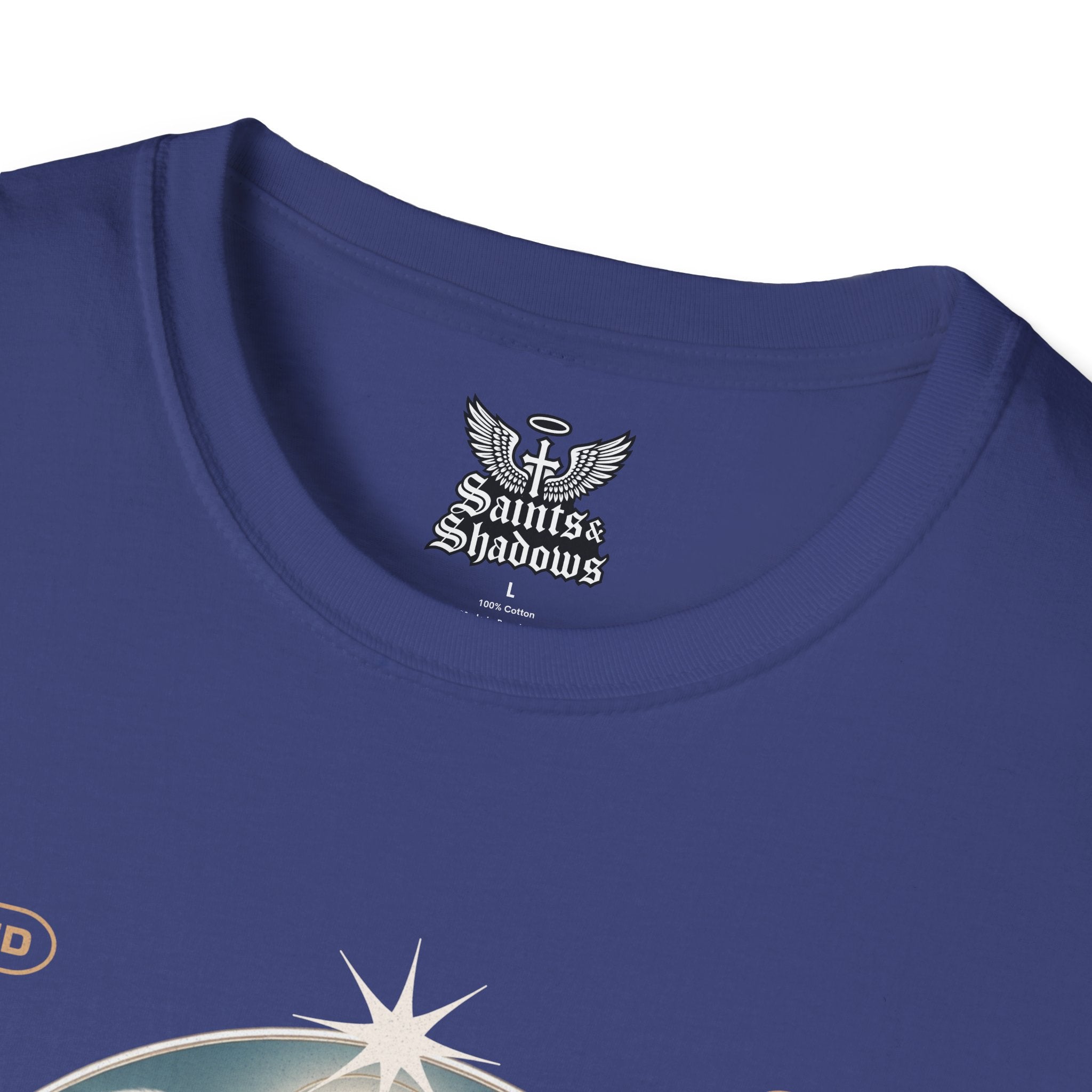 Saints and Shadows - Reflection, Angelic Artwork Unisex Softstyle T-Shirt, Casual Wear