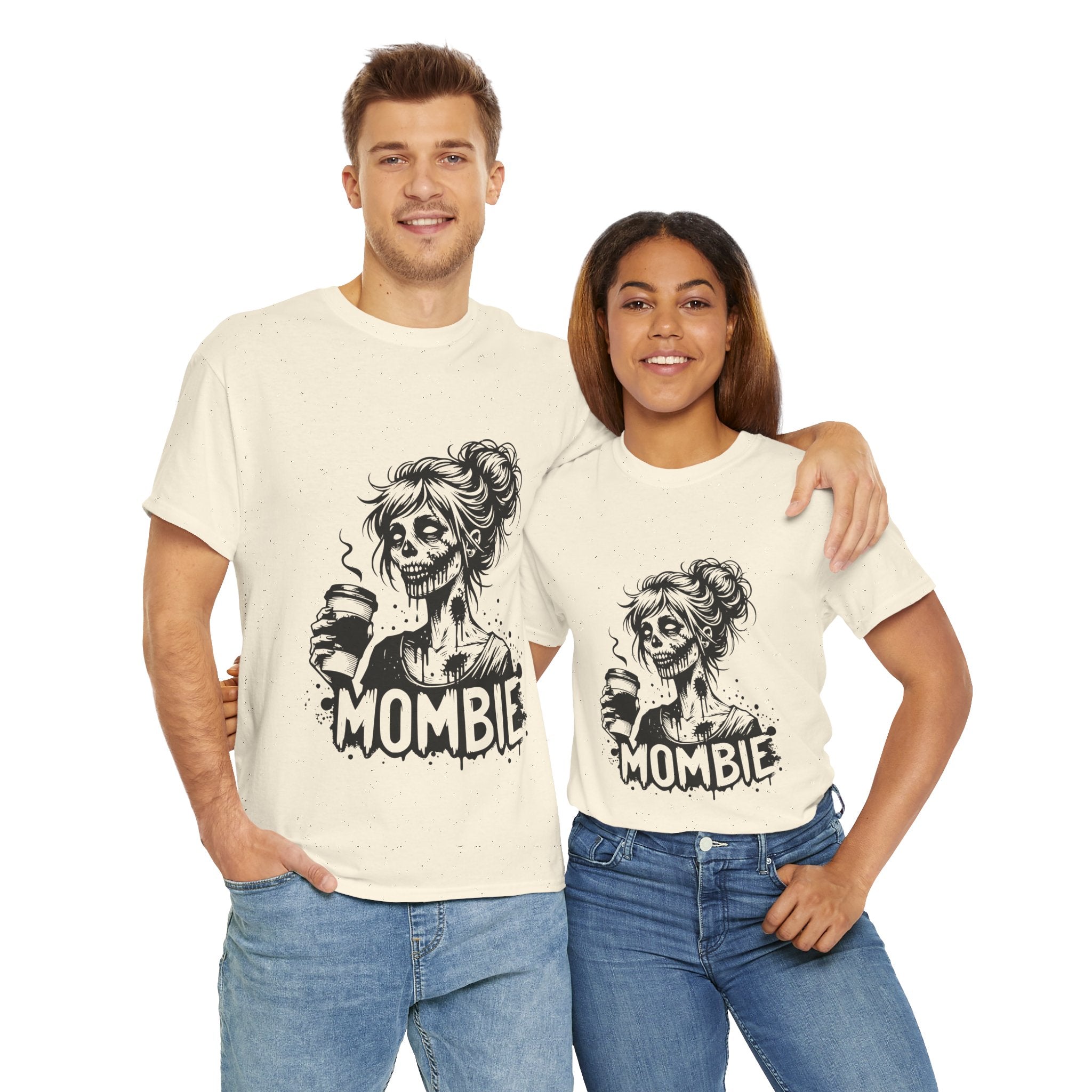 Mombie Unisex Tee, Perfect for Halloween, Gift for Moms, Relaxed Fit, Funny T-Shirt, Unique Graphic Tee, Casual Wear