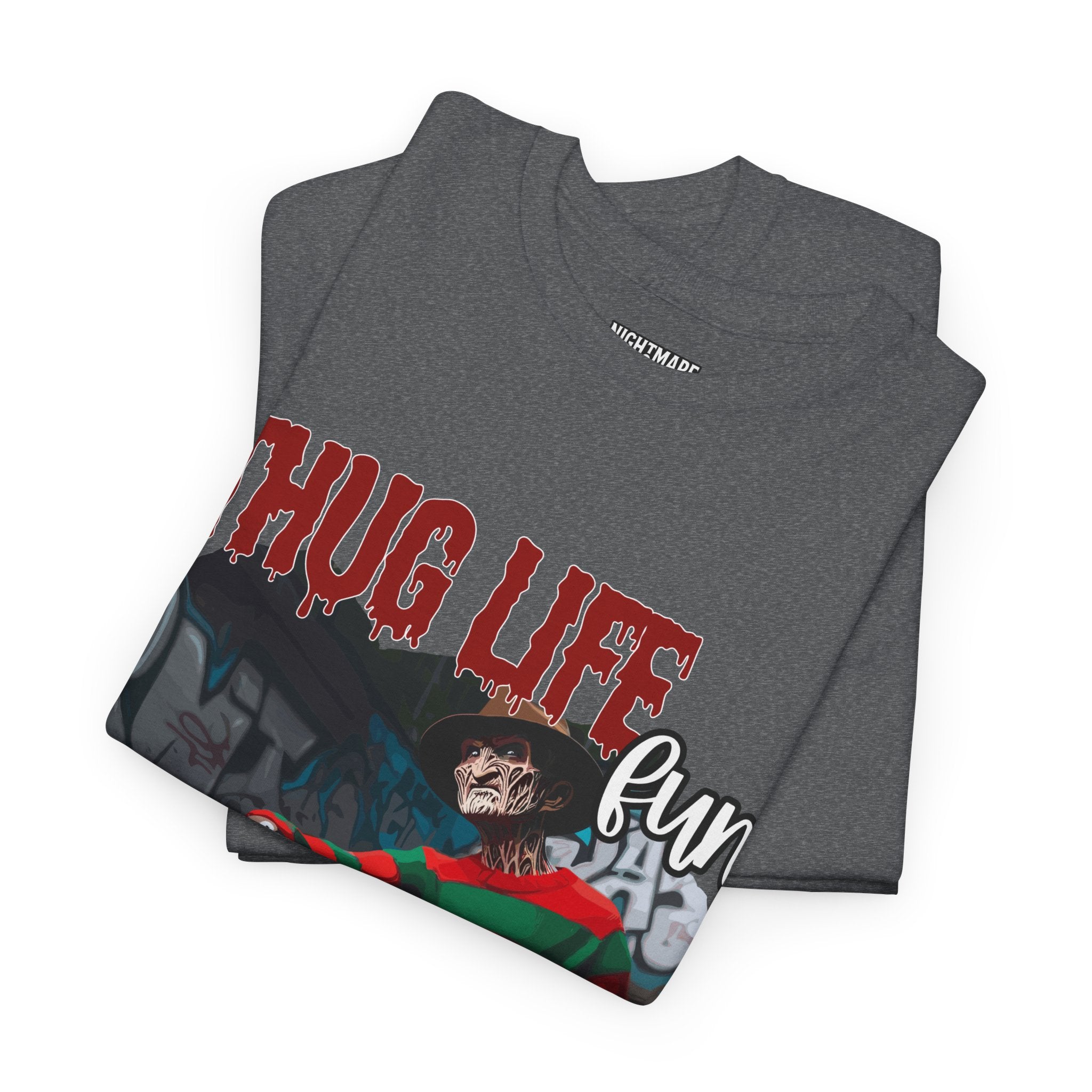 Freddie Kruger, Thug Life Tee - Horror Graphic Tee, Unisex Cotton Shirt, Halloween Costume, Horror Movie Gift
