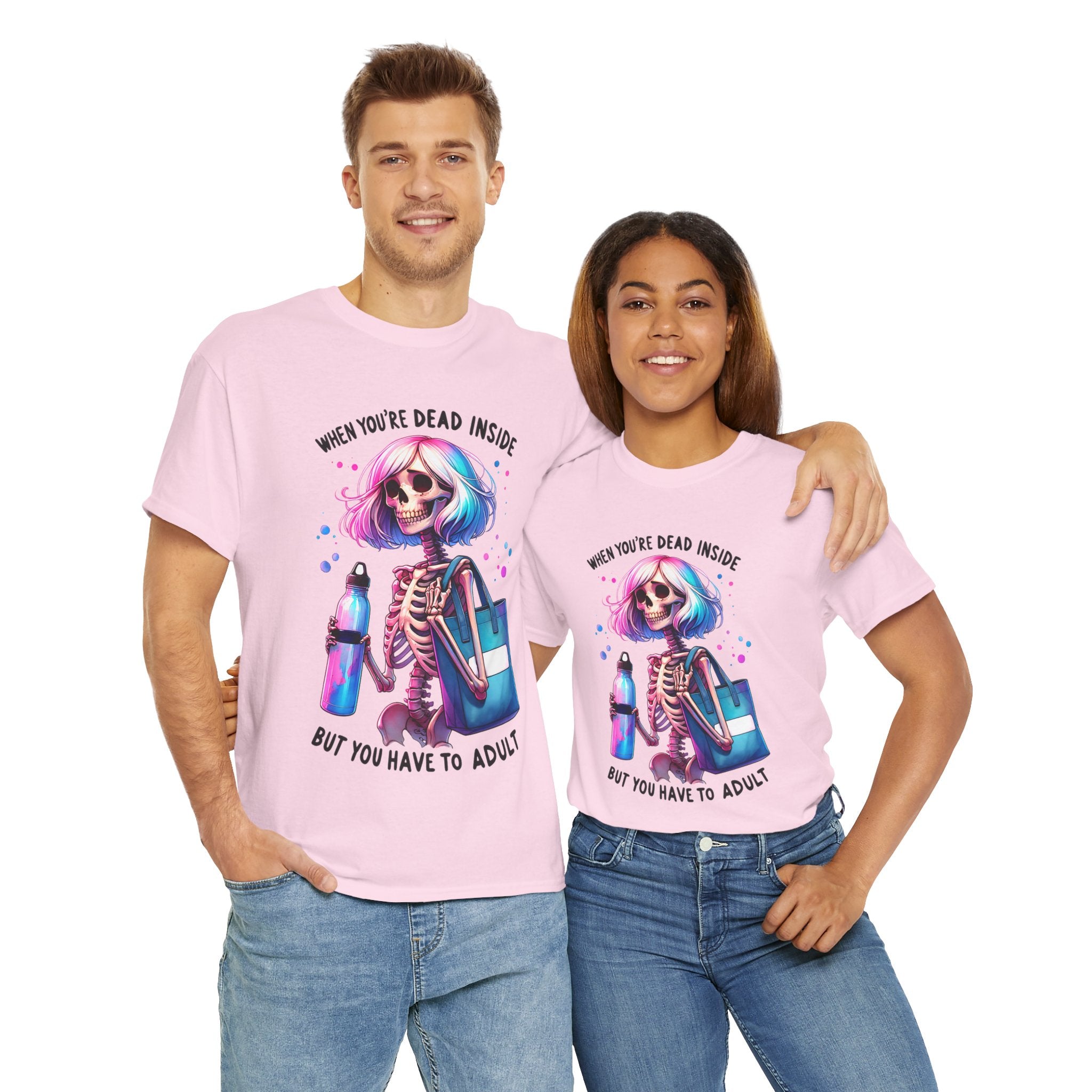When you're dead onside, Whimsical Skeleton Tee, Funny Graphic Shirt, Perfect for Halloween, Unique Gift Idea, Casual Wear, Everyday Humor