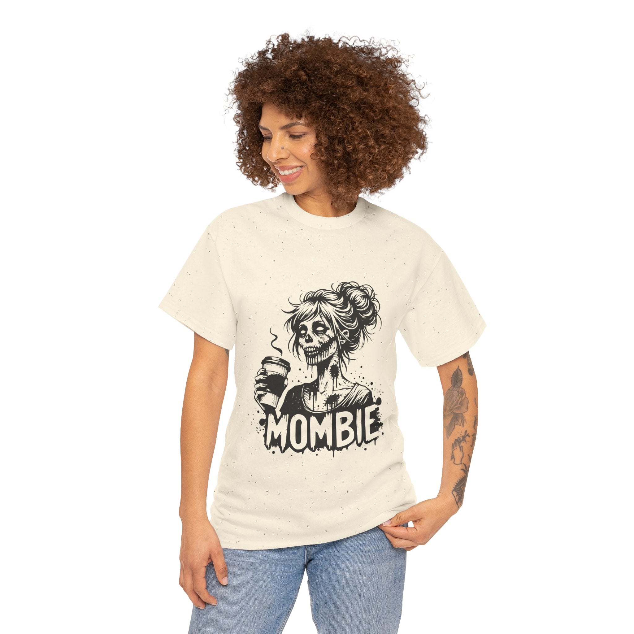 Mombie Unisex Tee, Perfect for Halloween, Gift for Moms, Relaxed Fit, Funny T-Shirt, Unique Graphic Tee, Casual Wear