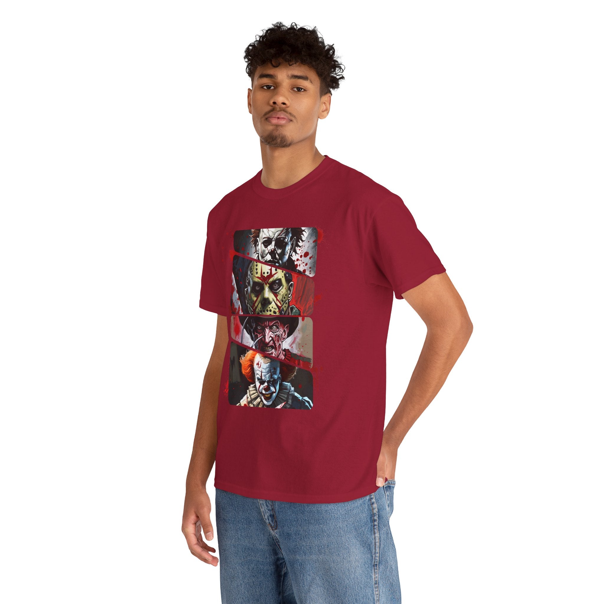 Horror Legends Horror Graphic Tee, Unisex Cotton Shirt, Halloween Costume, Horror Movie Gift, Spooky T-Shirt, Horror Fan Apparel