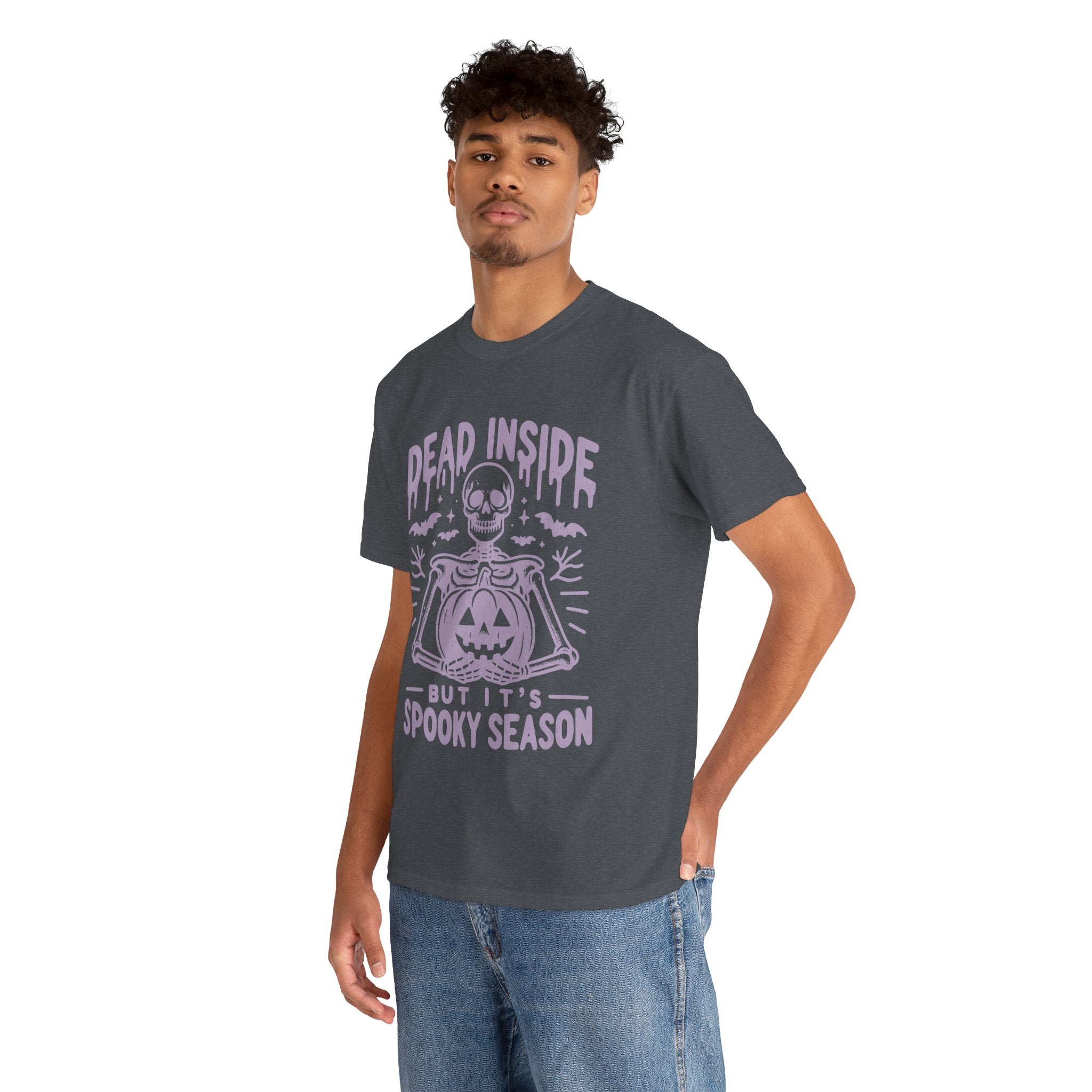 Spooky Season Dead Inside Unisex Tee, Halloween Shirt, Graphic Tee, Fall Apparel, Ghostly Vibes, Comfy Everyday Wear