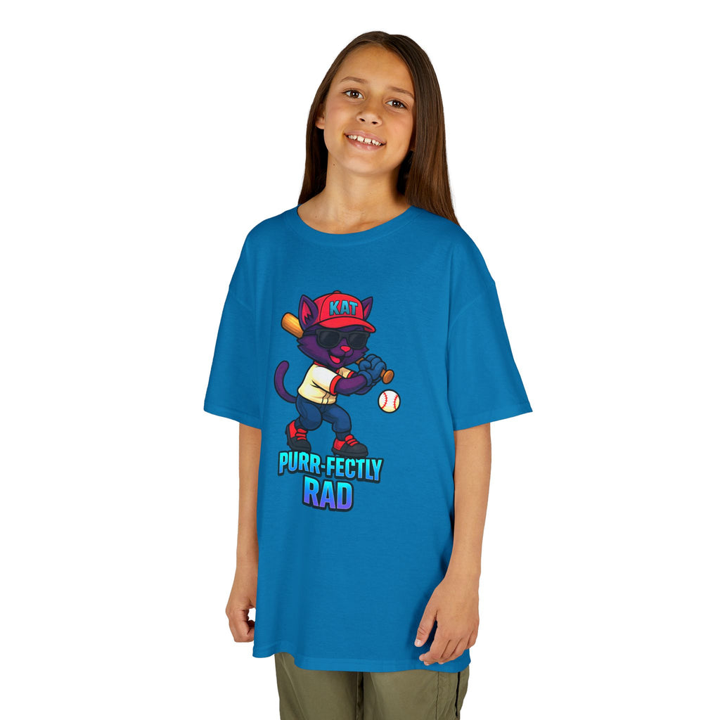 DJ KAT PAWS Purr-fectly Rad Kids Tee | Cool Apparel for Boys & Girls, Motivational Summer Wear & Playful Gift