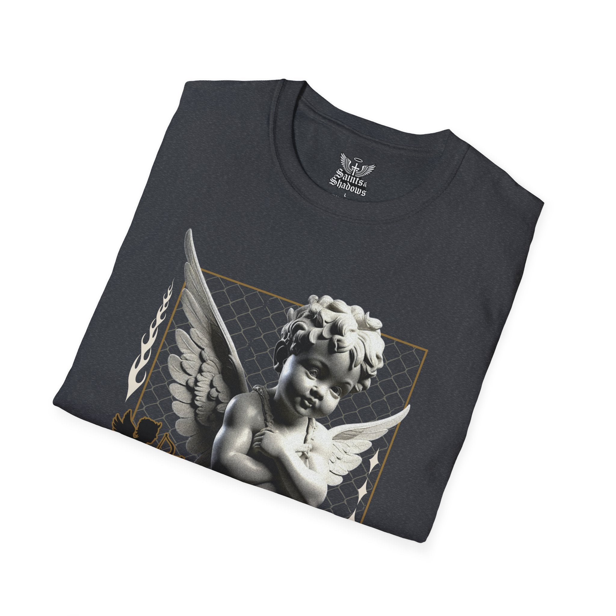 Saints and Shadows - Matchmaker, Angelic Artwork Unisex Softstyle T-Shirt, Casual Wear
