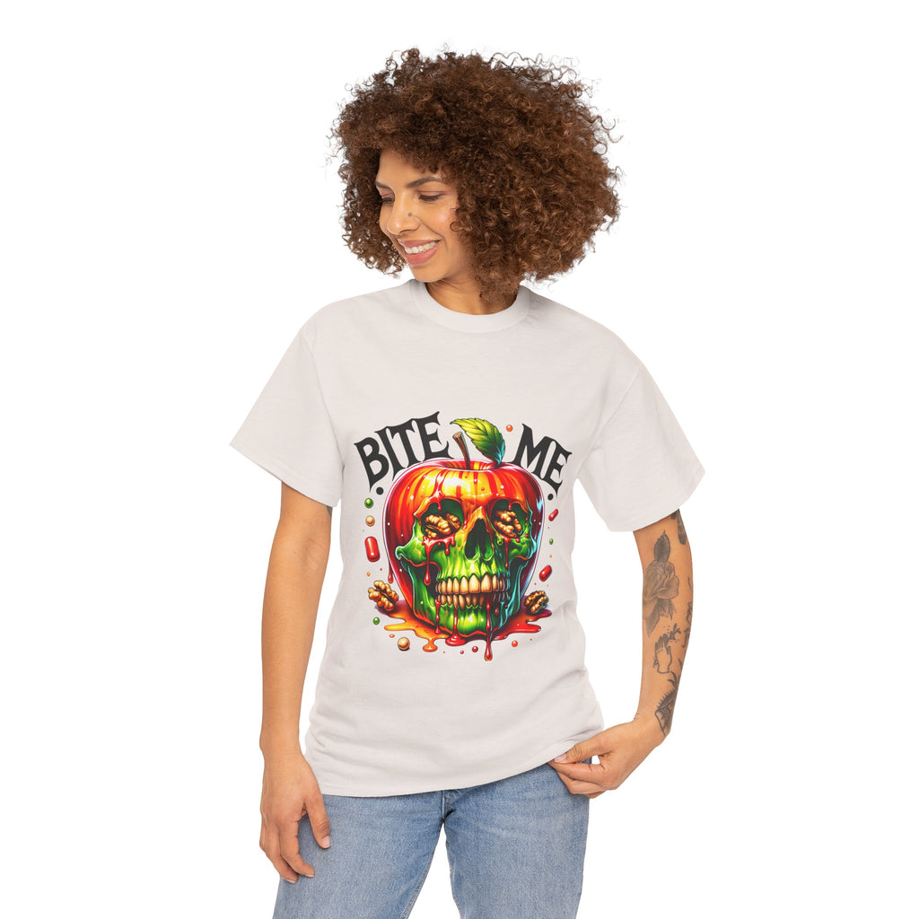 Bite Me Skull T-Shirt, Fun Graphic Tee, Halloween Costume Top, Trendy Casual Wear, Unique Gift Idea for Friends