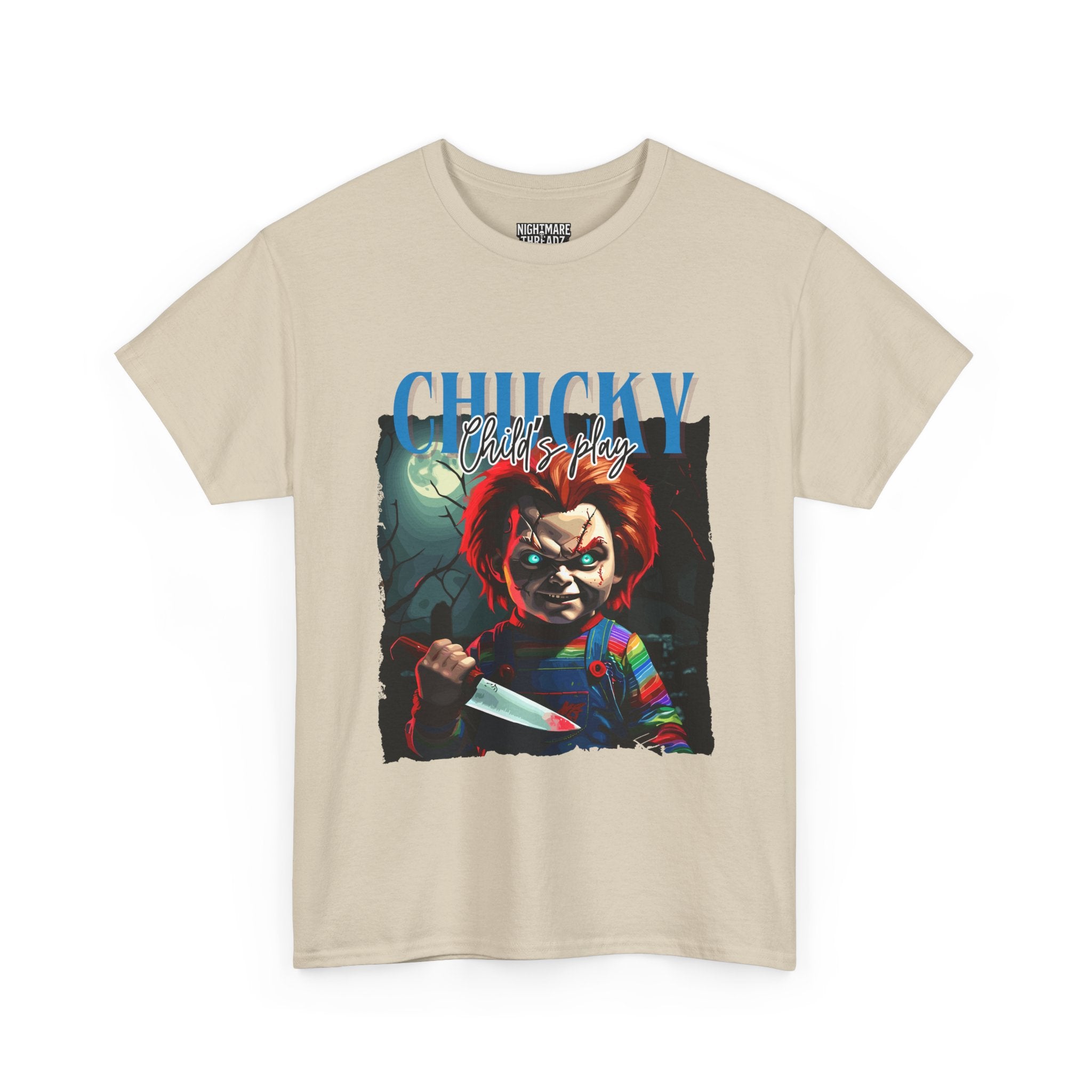 Chucky Horror Graphic Tee, Unisex Cotton Shirt, Halloween Costume, Horror Movie Gift, Spooky T-Shirt, Horror Fan Apparel