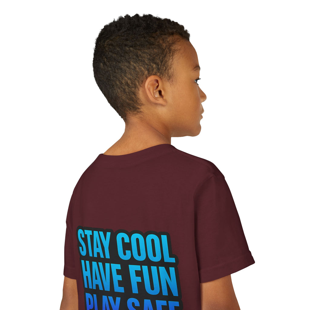 DJ KAT PAWS Paw-sitively Shredding, Skateboarding Youth Tee | Fun Summer Shirt, Motivational Kids T-Shirt, Birthday Gift for Boys & Girls