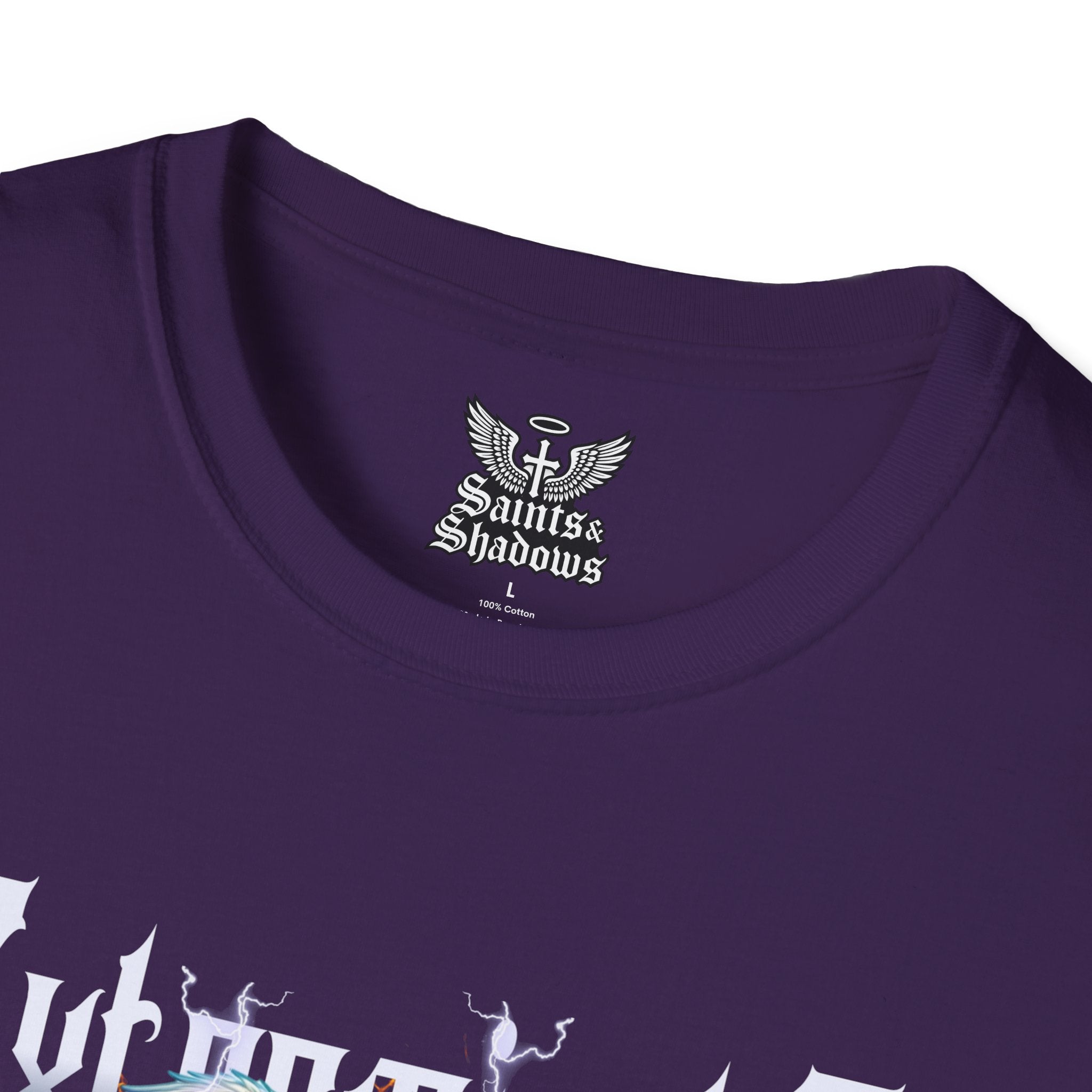 Saints and Shadows - Exterminate, Angelic Artwork Unisex Softstyle T-Shirt, Casual Wear