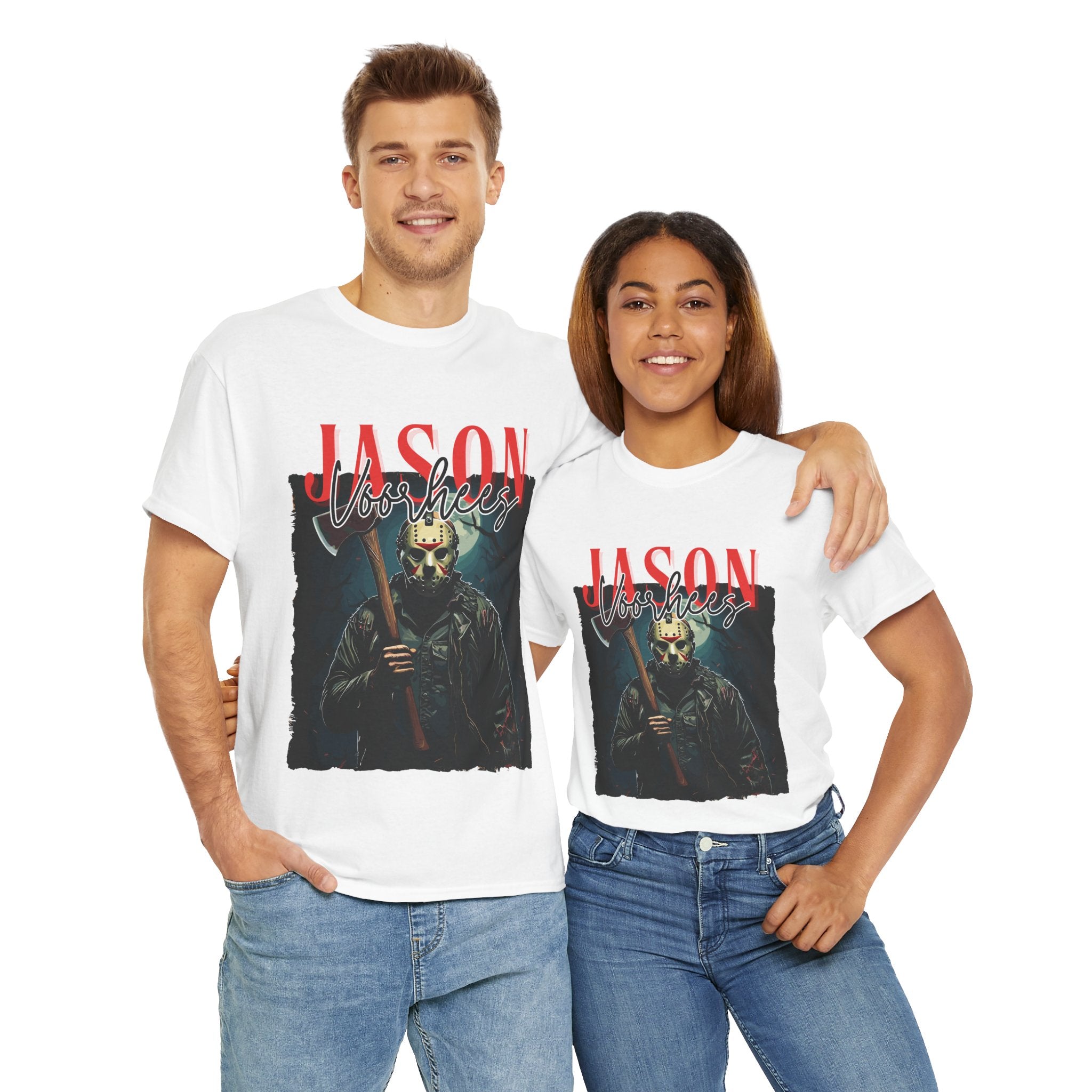 Jason Vorhees Horror Graphic Tee, Unisex Cotton Shirt, Halloween Costume, Horror Movie Gift, Spooky T-Shirt, Horror Fan Apparel