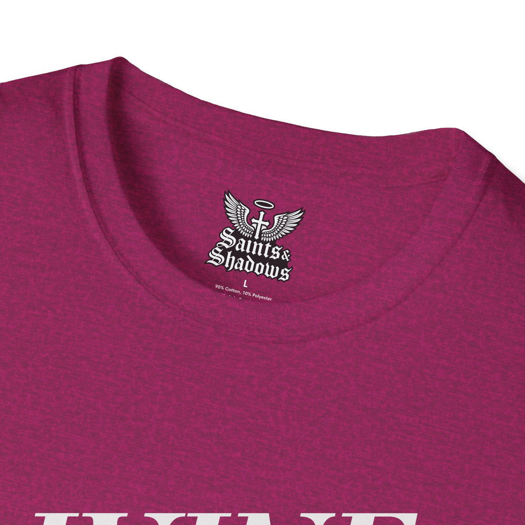Saints and Shadows - Divine, Angelic Artwork Unisex Softstyle T-Shirt, Casual Wear