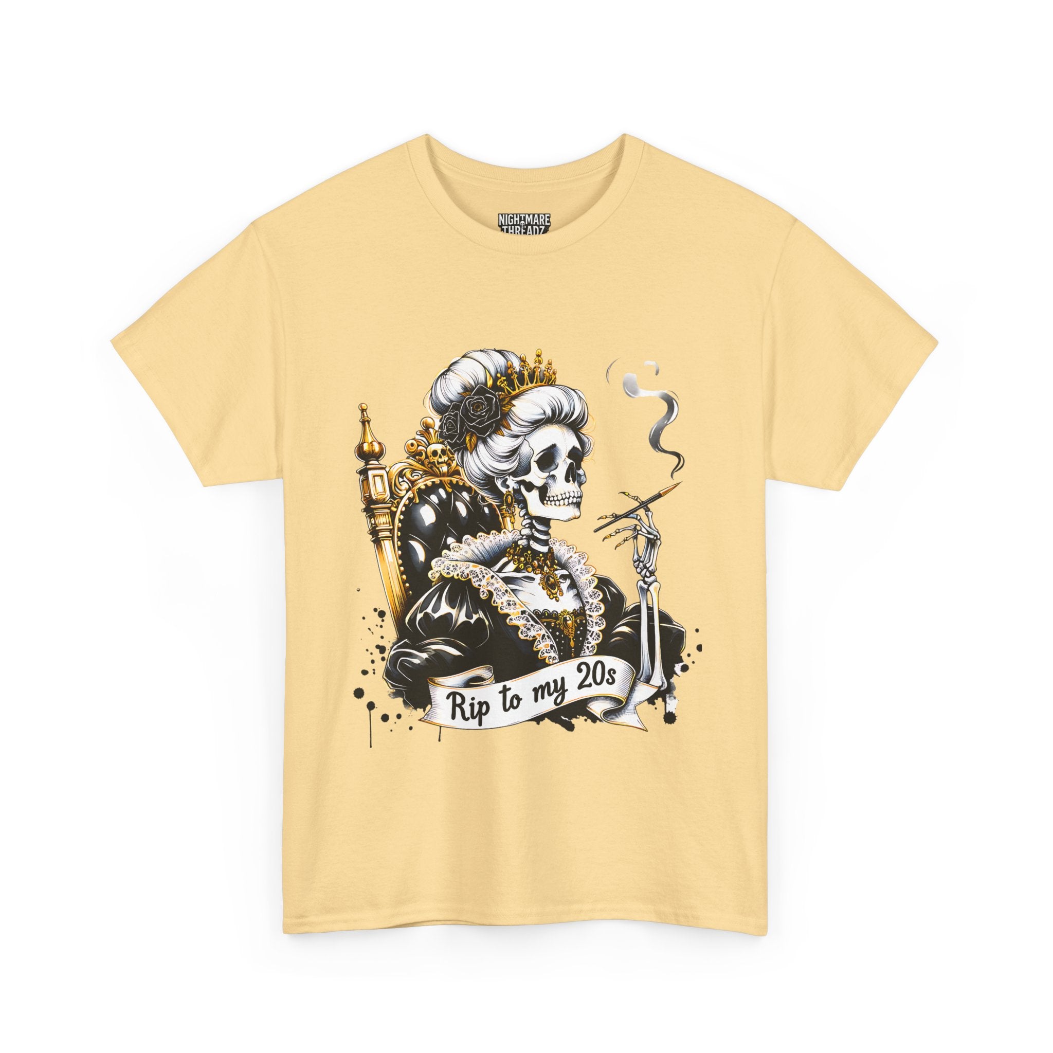 Rip to my 20s Tee, Heavy, Unisex Graphic Shirt, Birthday Gift, Casual Wear, Vintage Style, Floral Design T-shirt