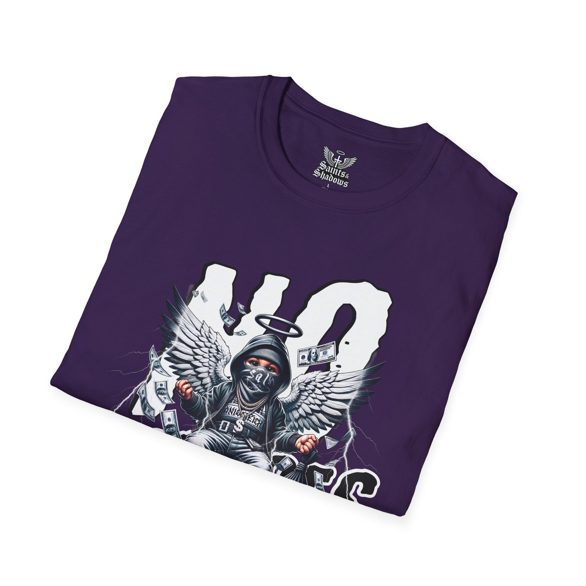 Saints and Shadows - No Exodus, Angelic Artwork Unisex Softstyle T-Shirt, Casual Wear