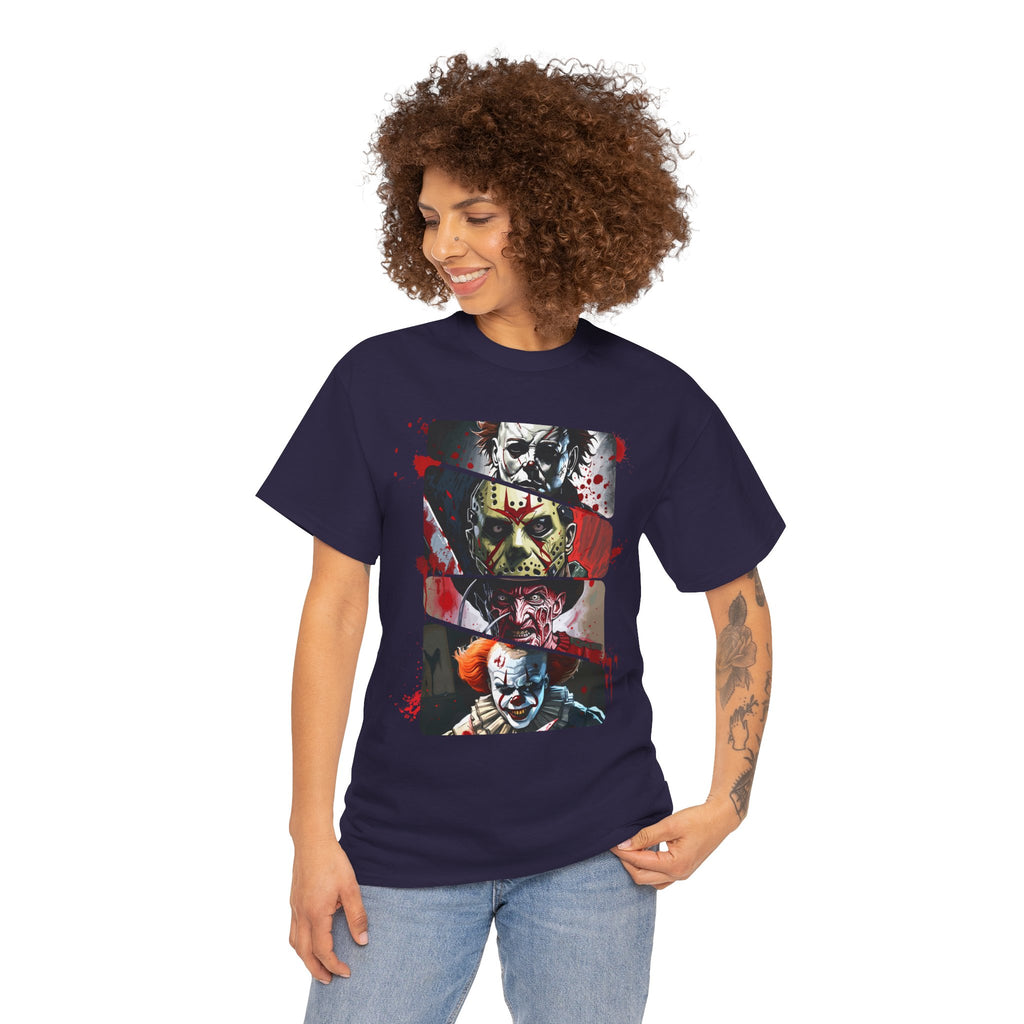 Horror Legends Horror Graphic Tee, Unisex Cotton Shirt, Halloween Costume, Horror Movie Gift, Spooky T-Shirt, Horror Fan Apparel