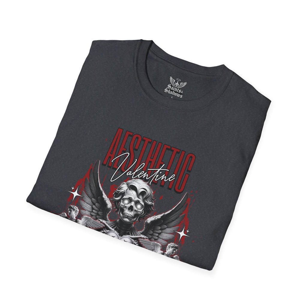 Saints and Shadows - Aesthetic Valentine, Angelic Artwork Unisex Softstyle T-Shirt, Casual Wear