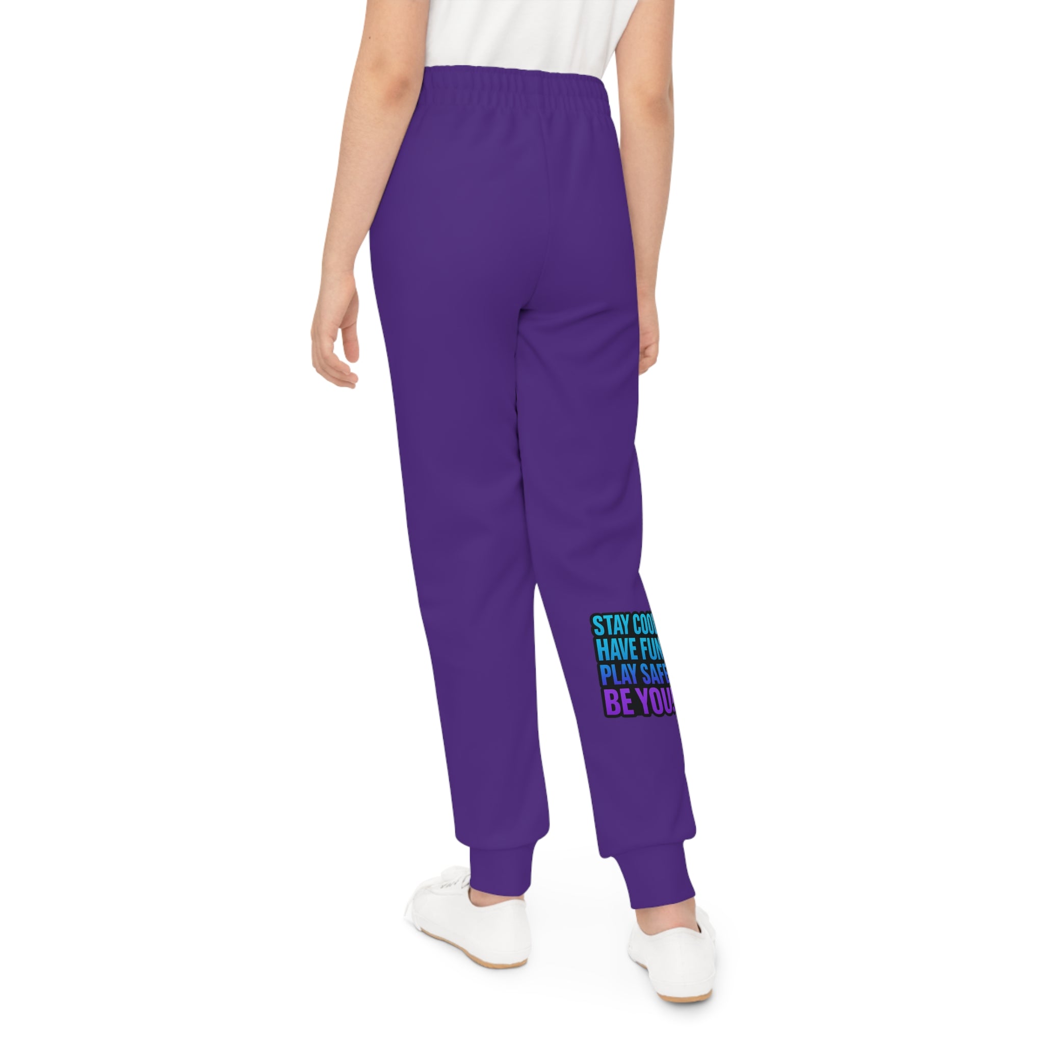 DJ KAT PAWS Paw-sitive Waves Only Youth Joggers - Stay Cool, Play Safe, Be You, Casual Wear, Kids Activewear, Perfect Gift for Boys and Girls