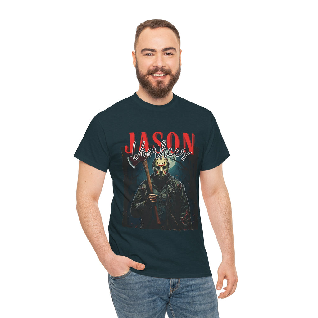 Jason Vorhees Horror Graphic Tee, Unisex Cotton Shirt, Halloween Costume, Horror Movie Gift, Spooky T-Shirt, Horror Fan Apparel