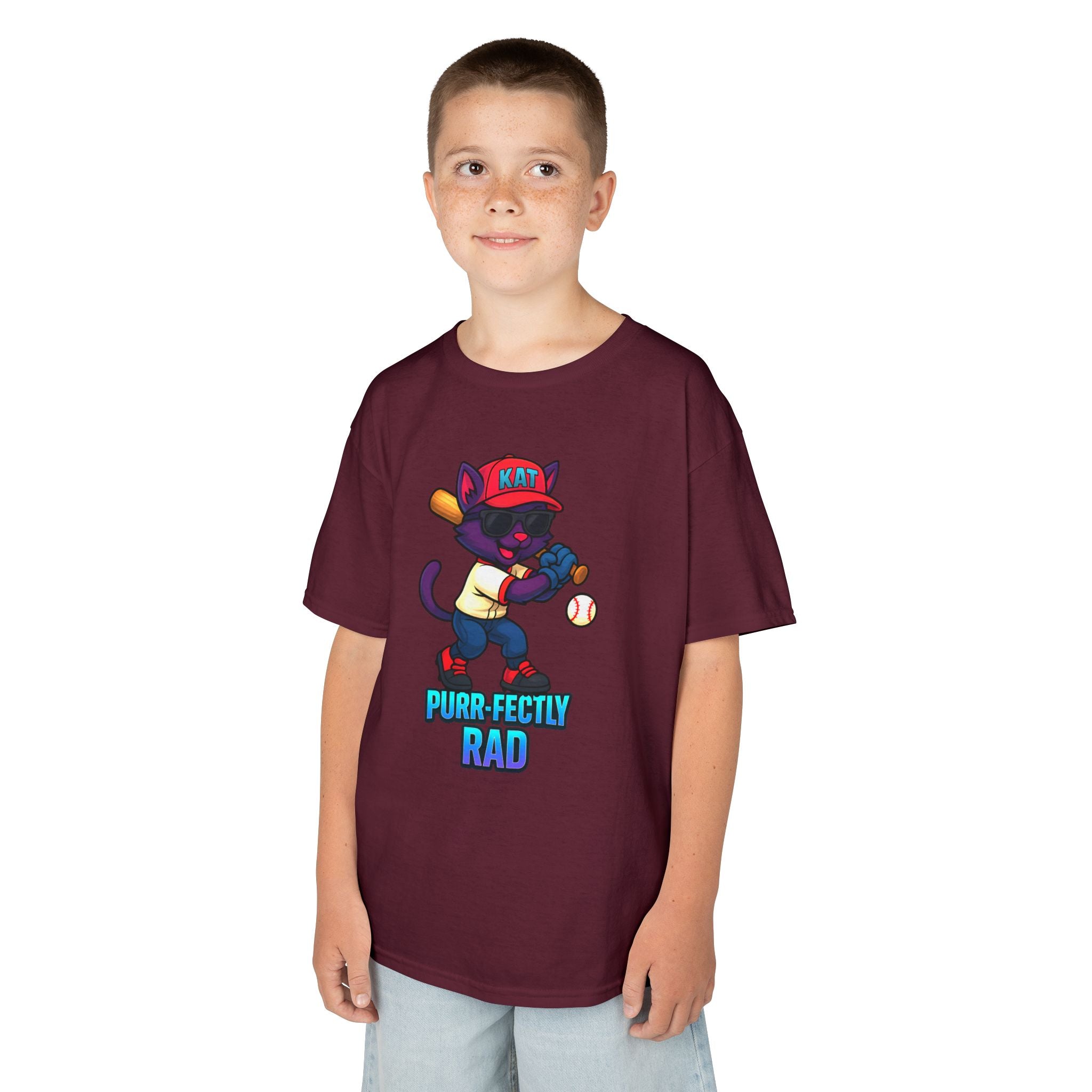 DJ KAT PAWS Purr-fectly Rad Kids Tee | Cool Apparel for Boys & Girls, Motivational Summer Wear & Playful Gift
