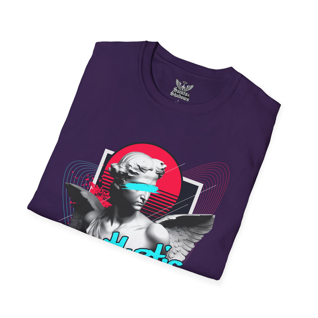 Saints and Shadows - Synthetic Dream, Angelic Artwork Unisex Softstyle T-Shirt, Casual Wear