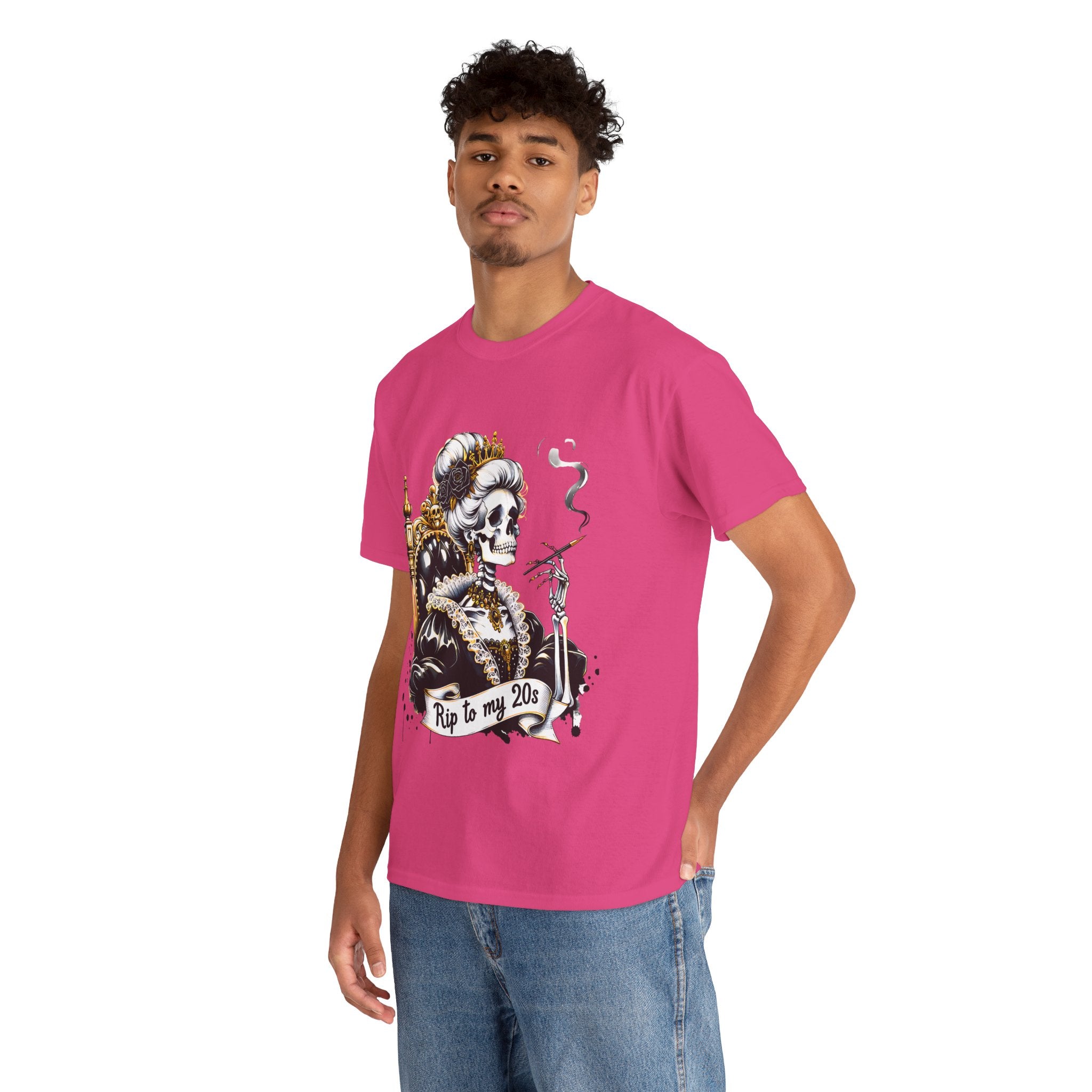 Rip to my 20s Tee, Heavy, Unisex Graphic Shirt, Birthday Gift, Casual Wear, Vintage Style, Floral Design T-shirt