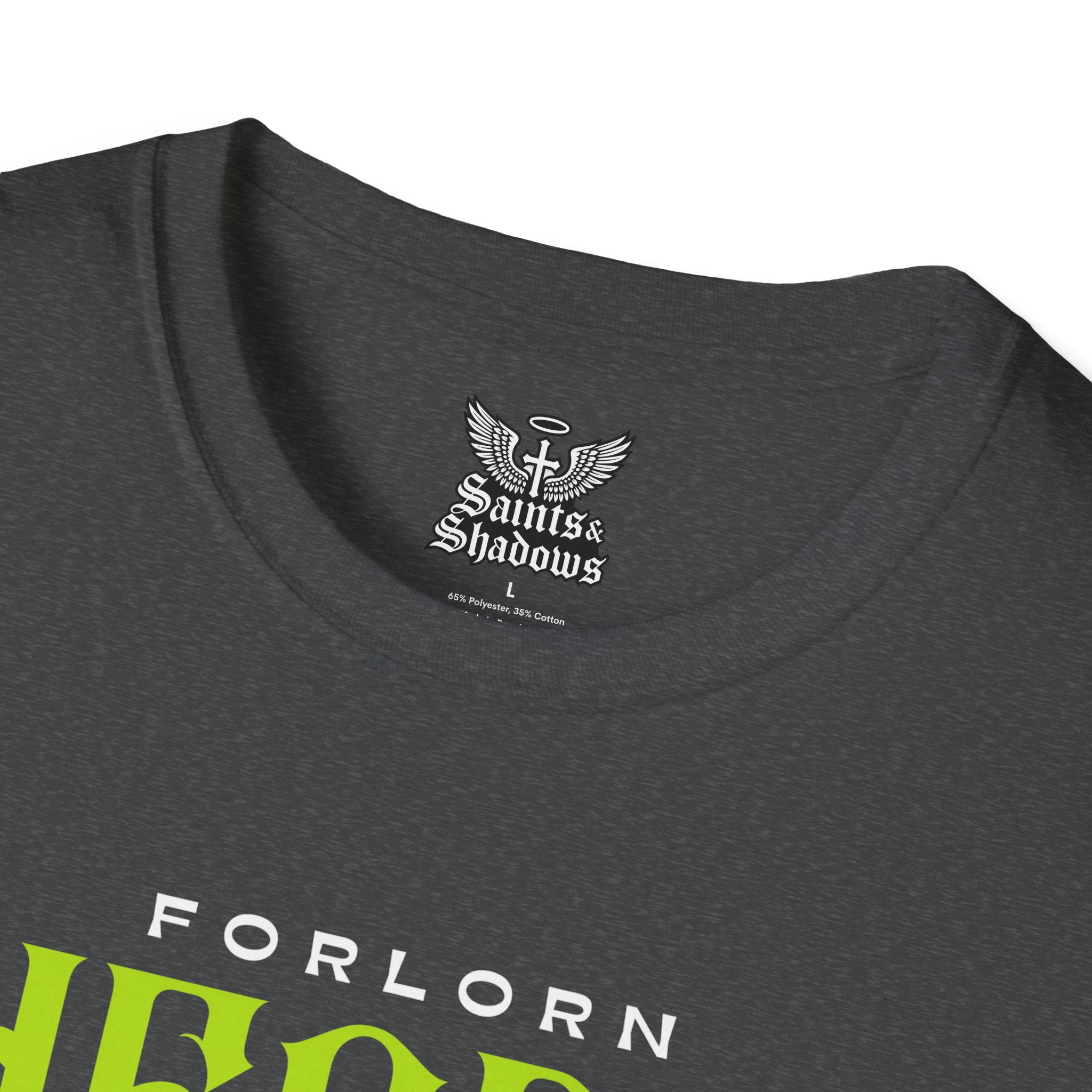 Saints and Shadows - Forlorn Heart, Angelic Artwork Unisex Softstyle T-Shirt, Casual Wear