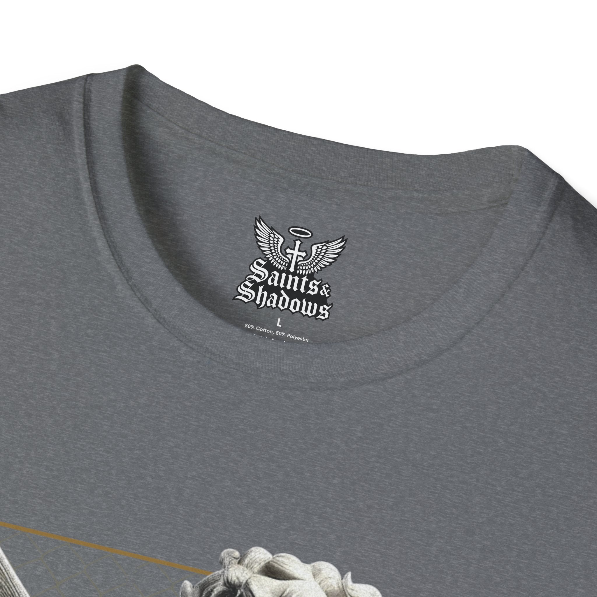 Saints and Shadows - Matchmaker, Angelic Artwork Unisex Softstyle T-Shirt, Casual Wear
