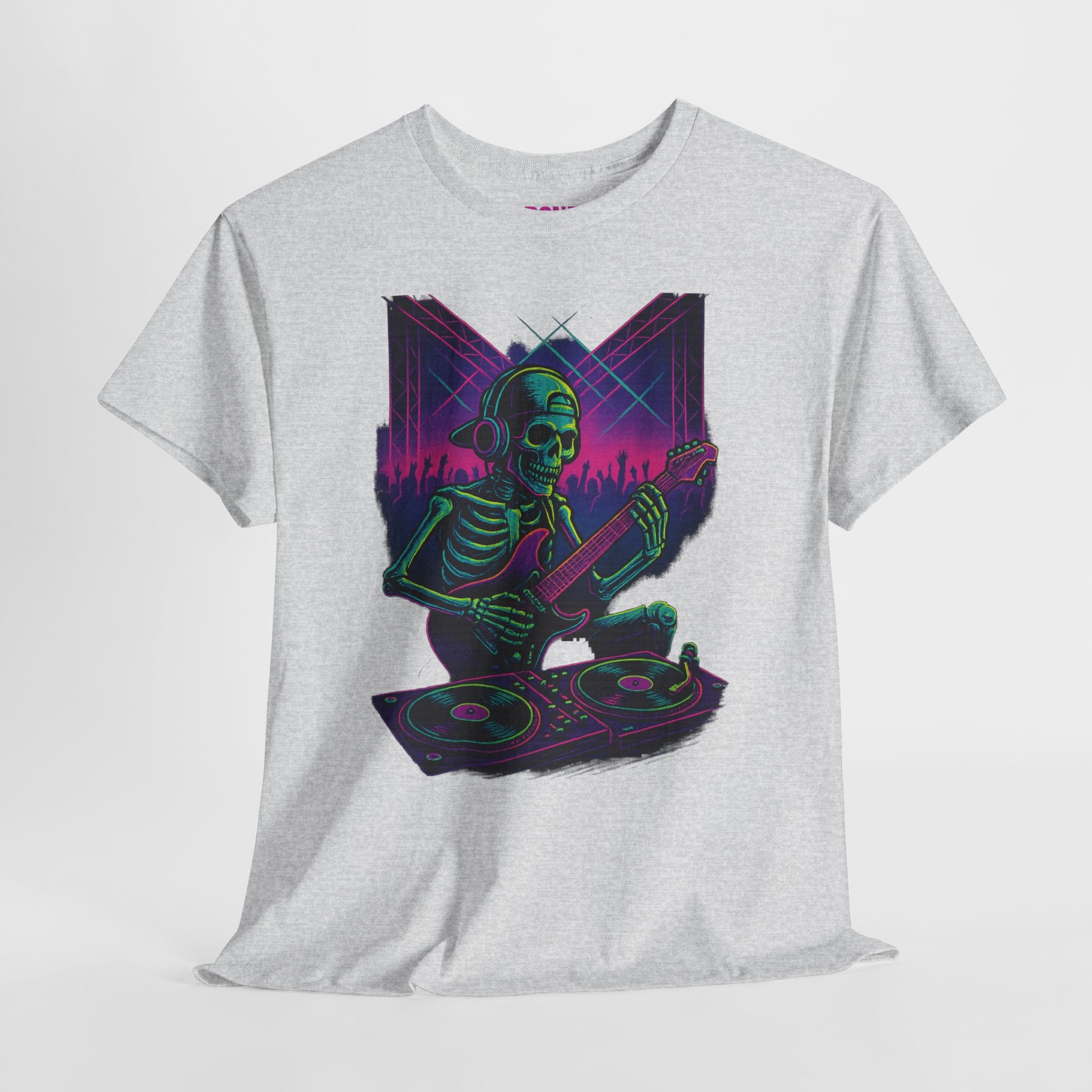 Bone Jams Rockin’ Skeleton, Tee | Loud Enough to Wake the Dead | Unisex Cotton Shirt for Music Lovers, Concerts, Halloween, Gifts