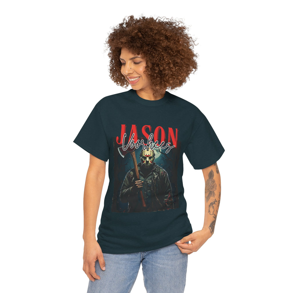 Jason Vorhees Horror Graphic Tee, Unisex Cotton Shirt, Halloween Costume, Horror Movie Gift, Spooky T-Shirt, Horror Fan Apparel