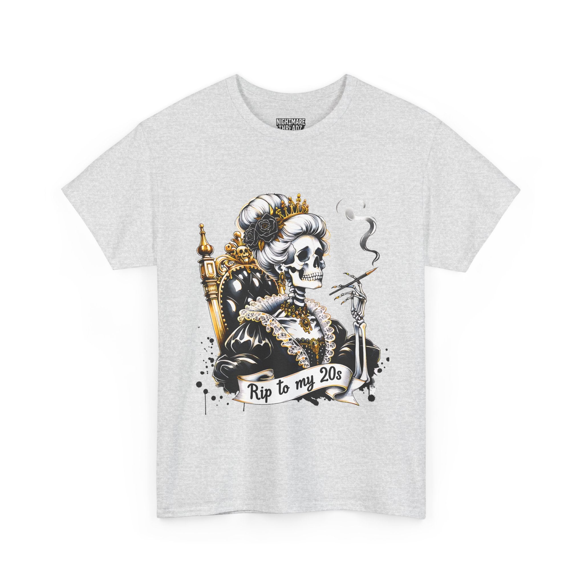 Rip to my 20s Tee, Heavy, Unisex Graphic Shirt, Birthday Gift, Casual Wear, Vintage Style, Floral Design T-shirt