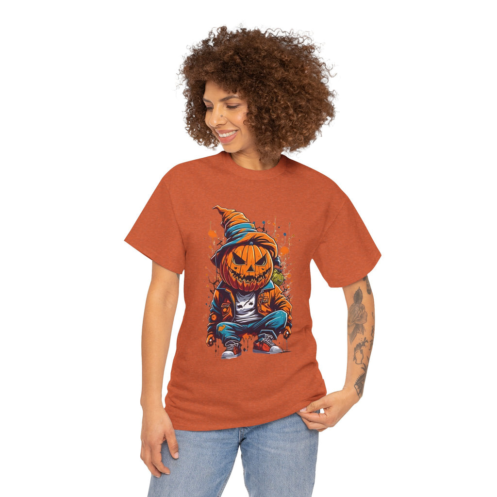 Scary Pumpkin, Horror Graphic Tee, Unisex Cotton Shirt, Halloween Costume, Horror Movie Gift, Spooky T-Shirt, Horror Fan Apparel