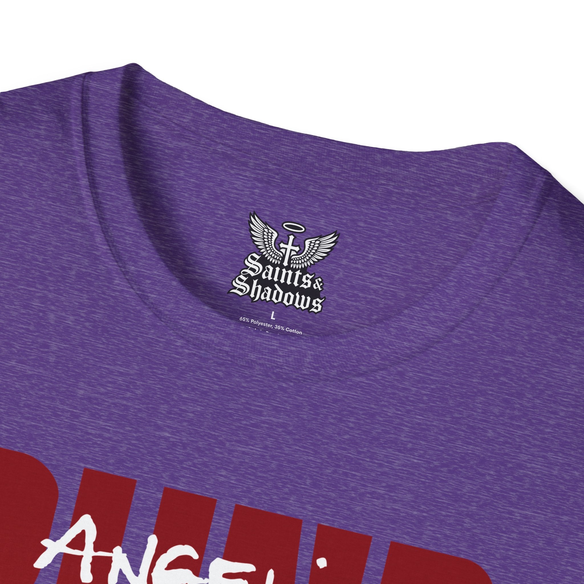 Saints and Shadows - Blind, Angelic Artwork Unisex Softstyle T-Shirt, Casual Wear