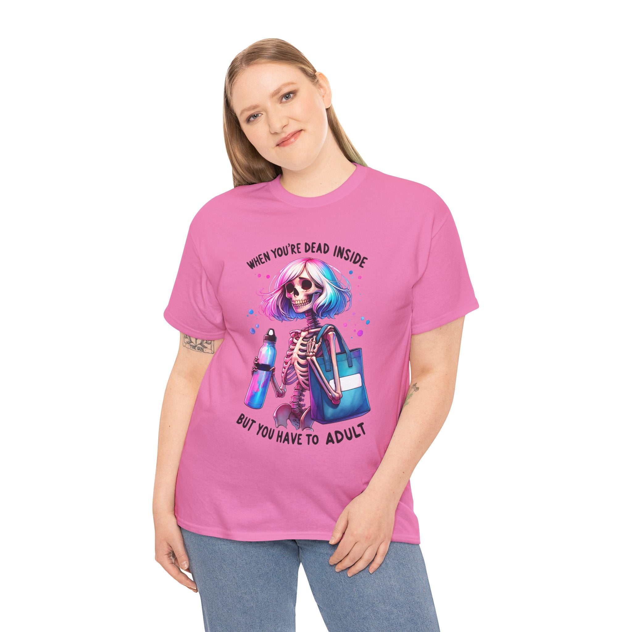 When you're dead onside, Whimsical Skeleton Tee, Funny Graphic Shirt, Perfect for Halloween, Unique Gift Idea, Casual Wear, Everyday Humor